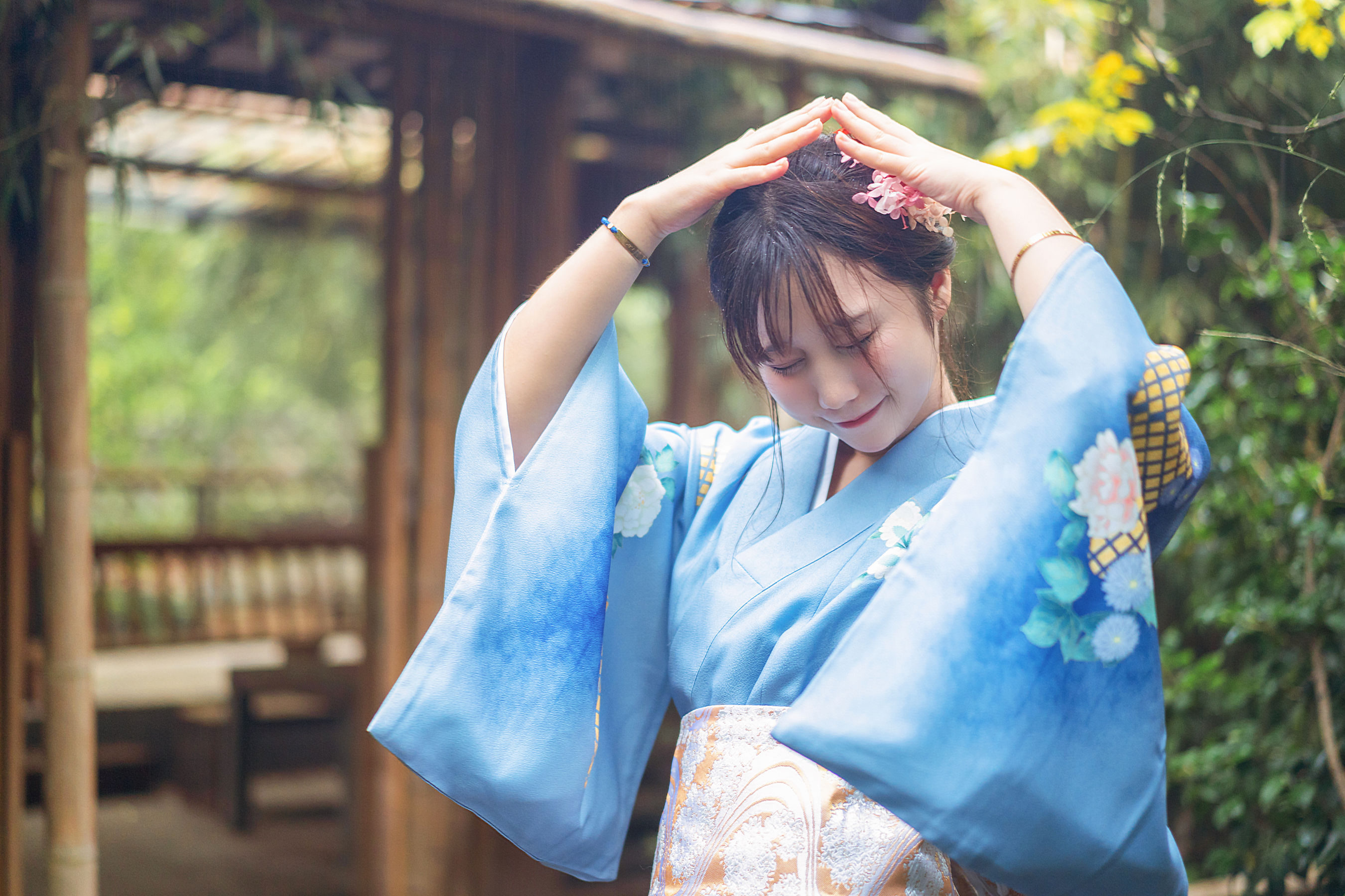 微博福利姬镜酱 私奔之和服-图17