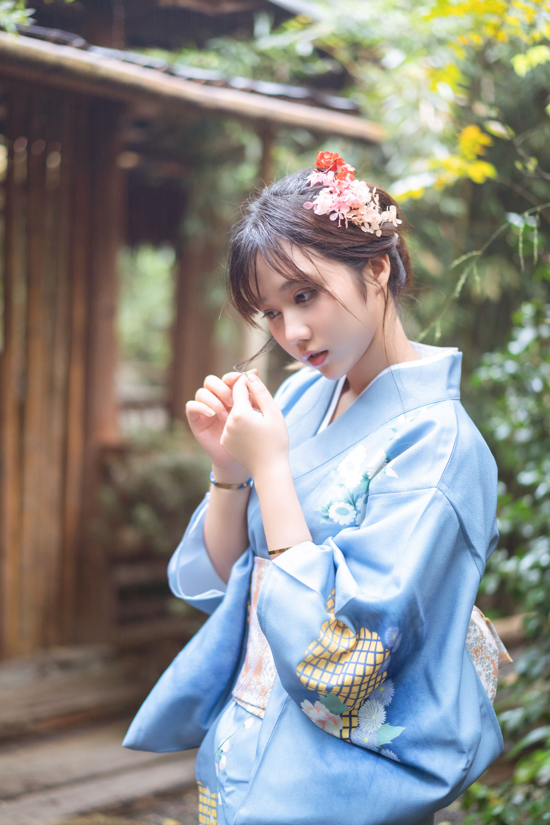 微博福利姬镜酱 私奔之和服-图18