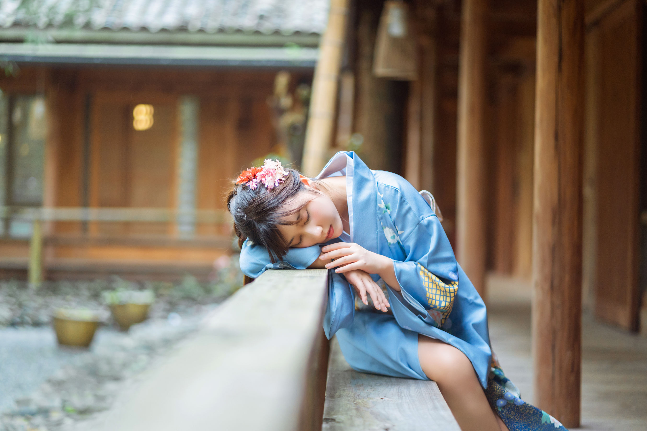 微博福利姬镜酱 私奔之和服-图7