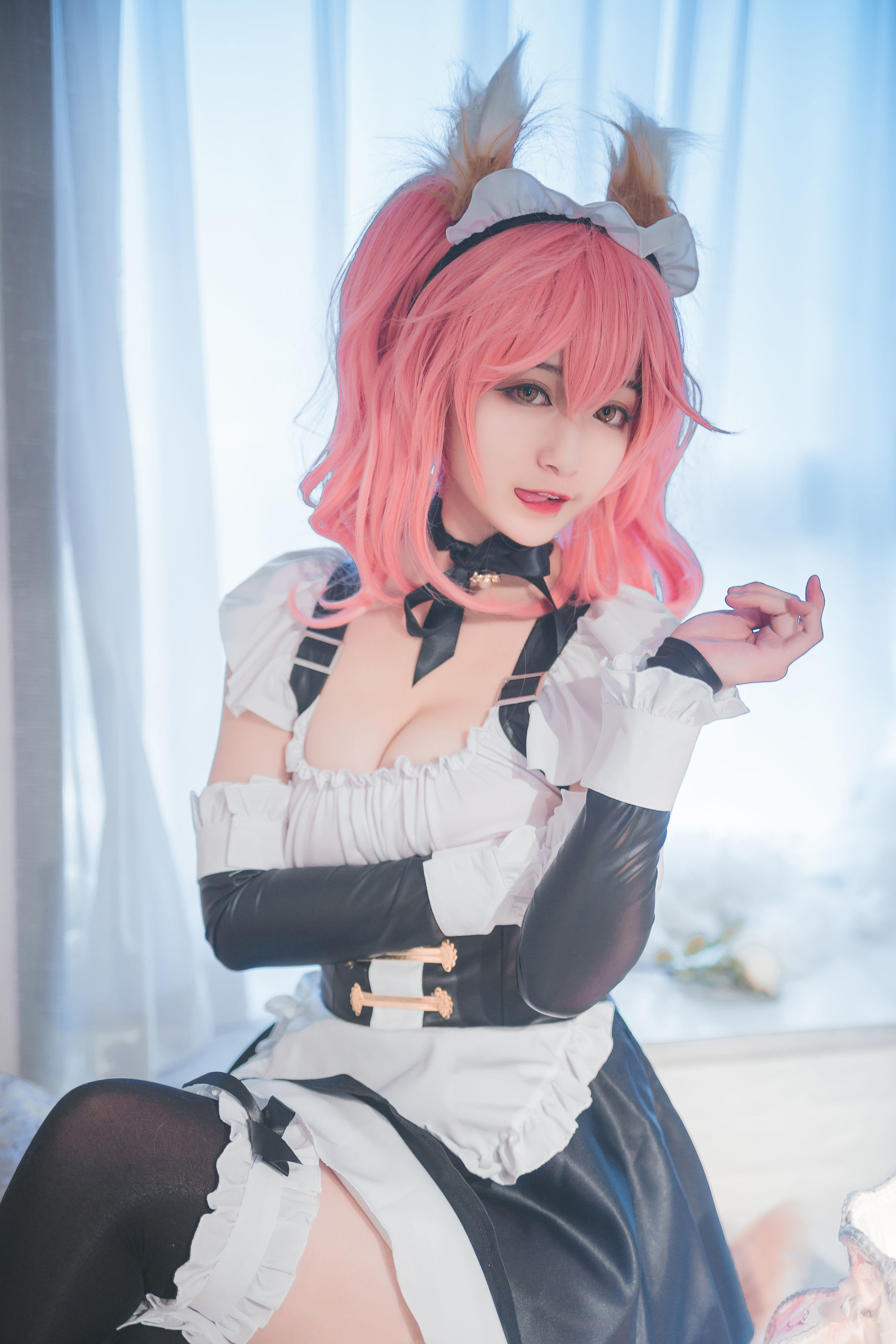 动漫博主铁板烧鬼舞w 玉藻前女仆-图14