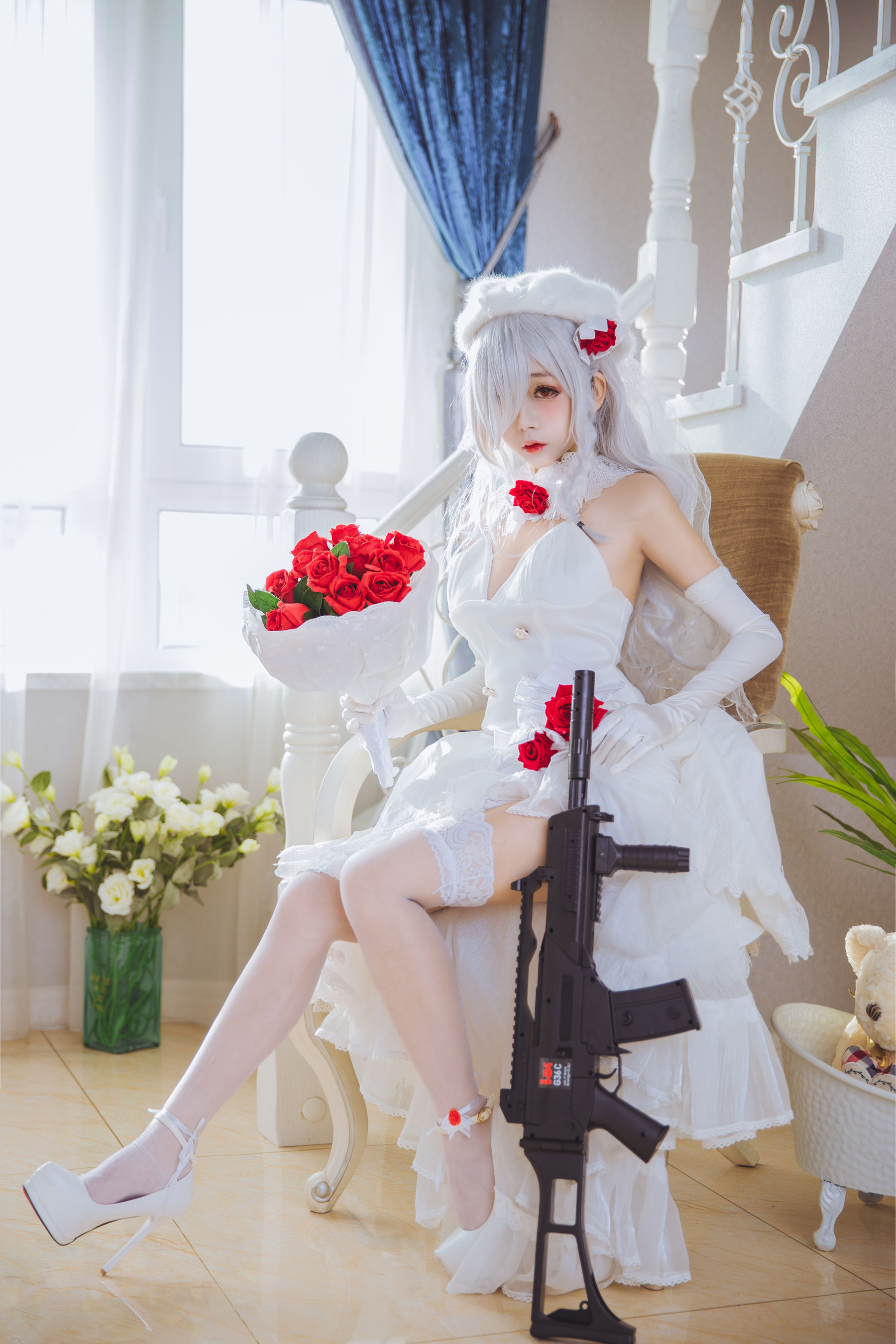 Cosplay日奈娇 g36c 礼服-图0