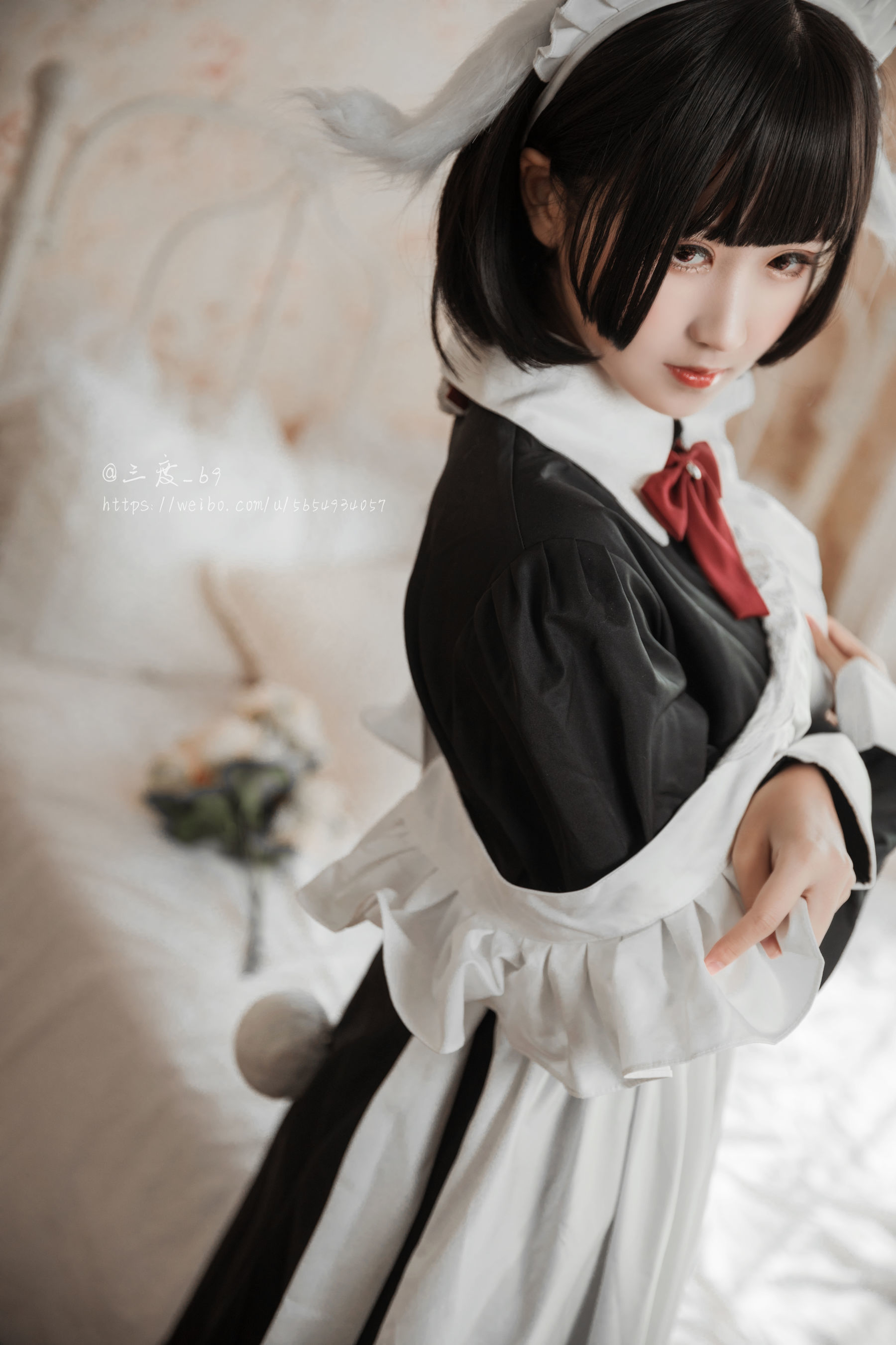 微博妹子三度_69 兔耳女仆-图9