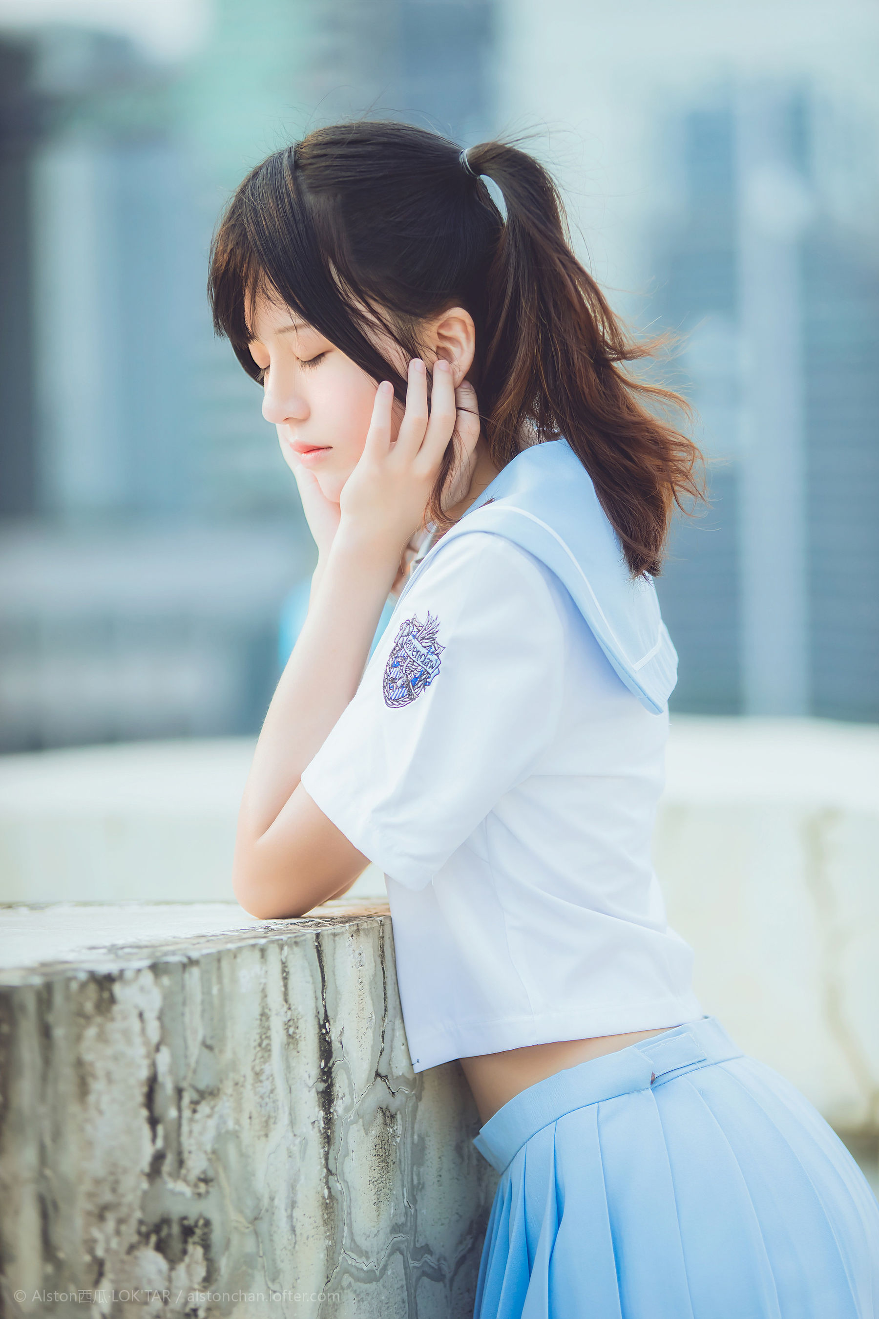 桜桃喵 穿制服的样子-图1