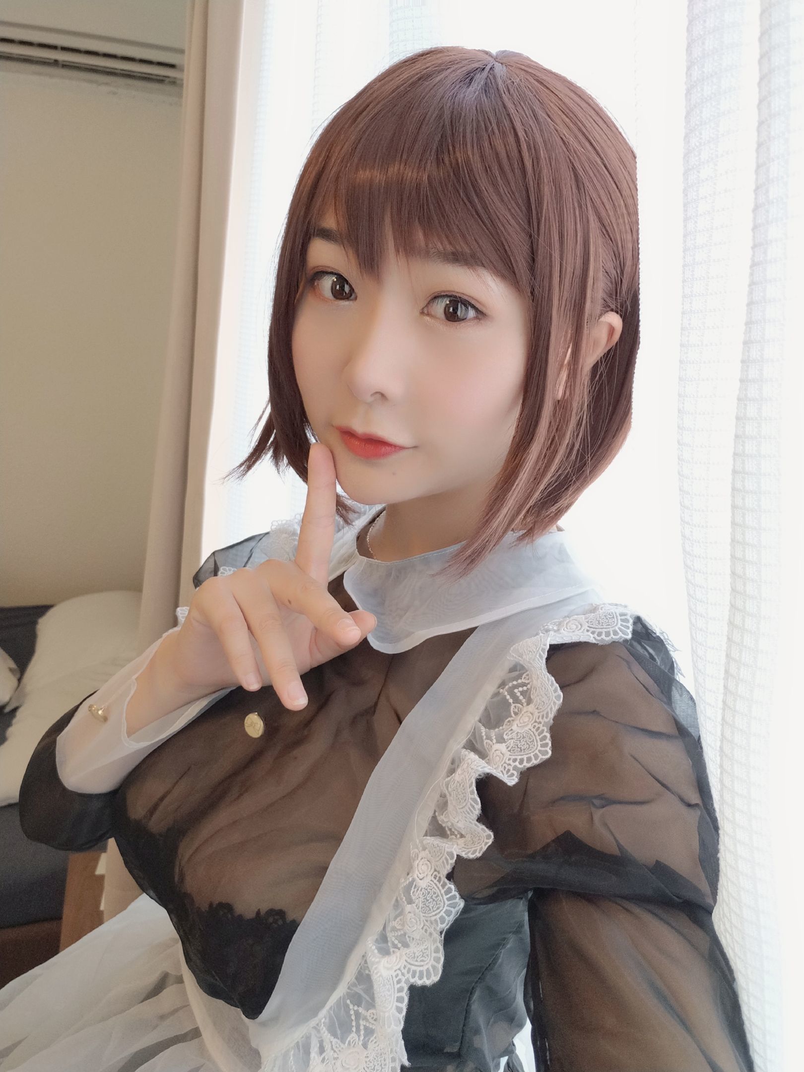 性感Coser三刀刀Miido 透明女仆-图0