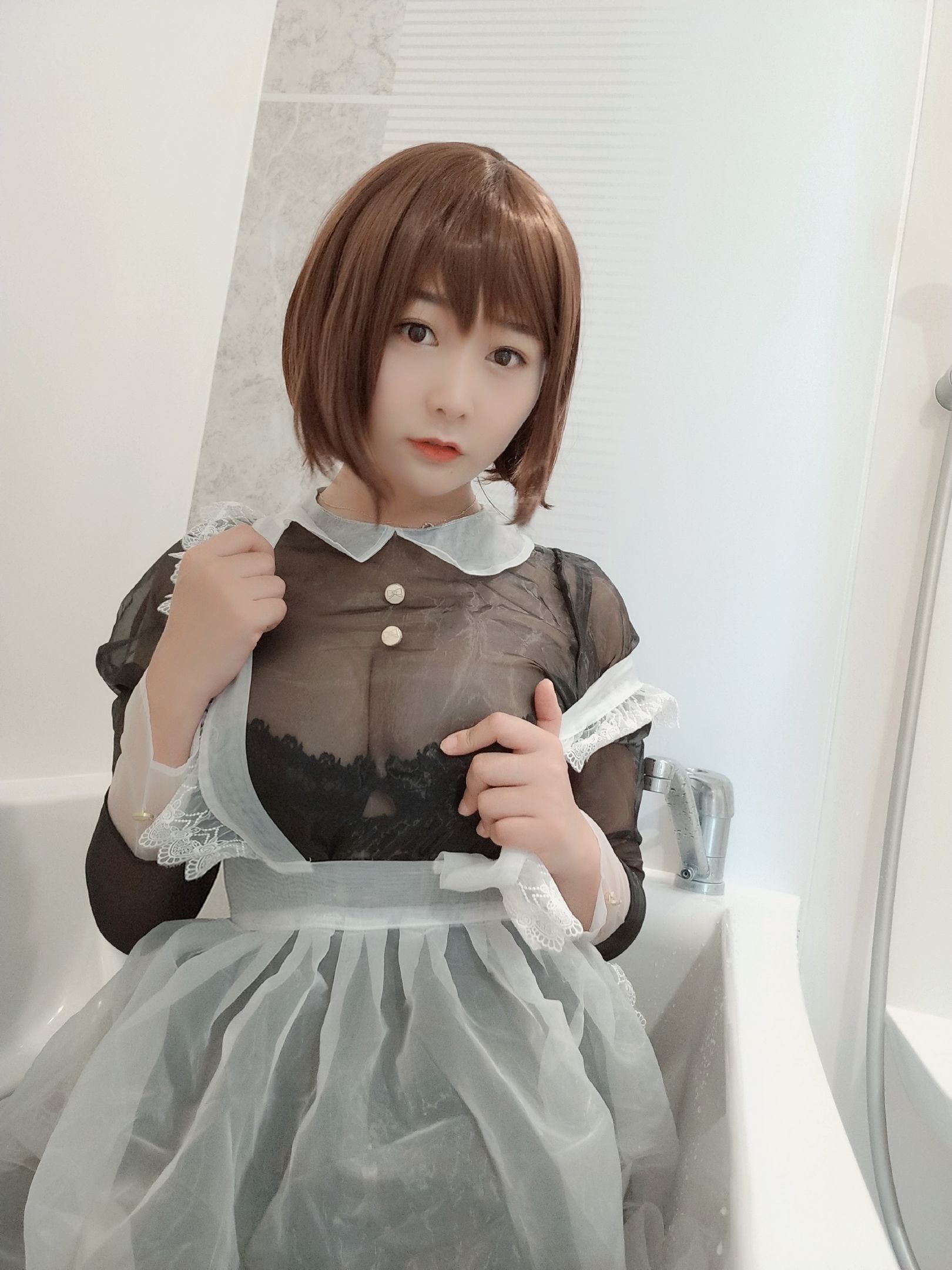 性感Coser三刀刀Miido 透明女仆-图9