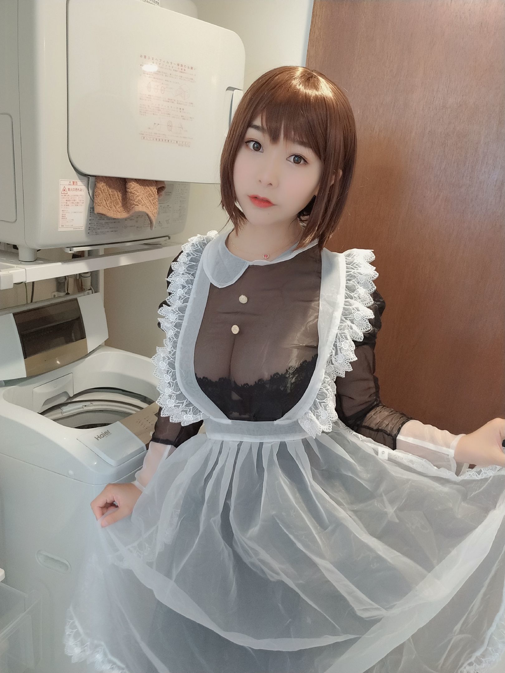 性感Coser三刀刀Miido 透明女仆-图11