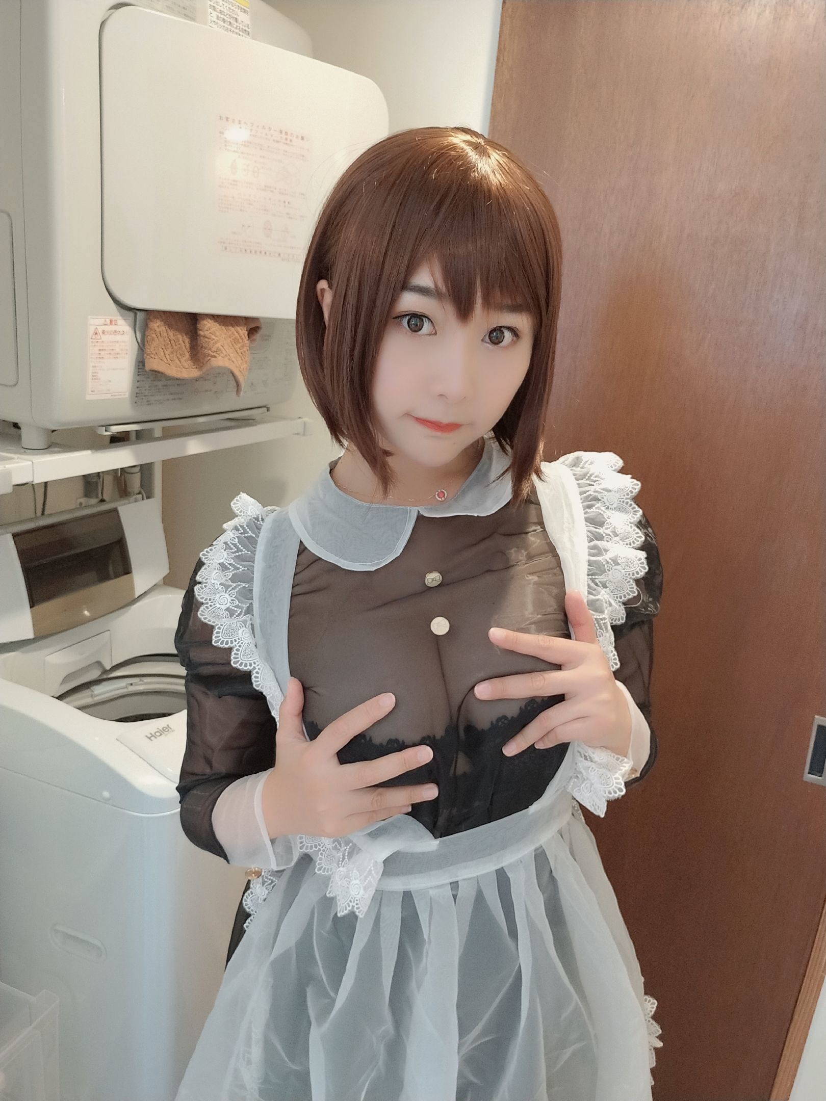 性感Coser三刀刀Miido 透明女仆-图12