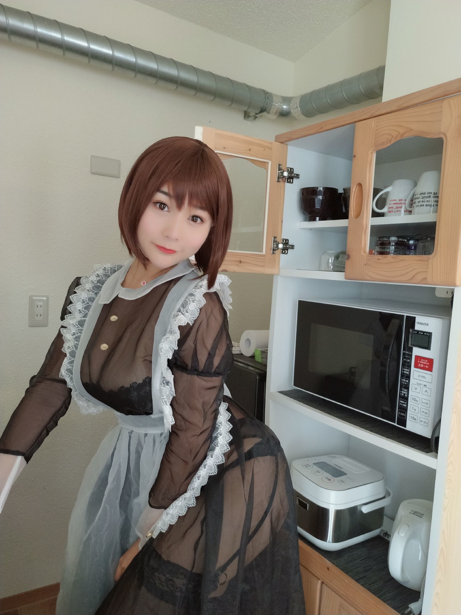 性感Coser三刀刀Miido 透明女仆-图16