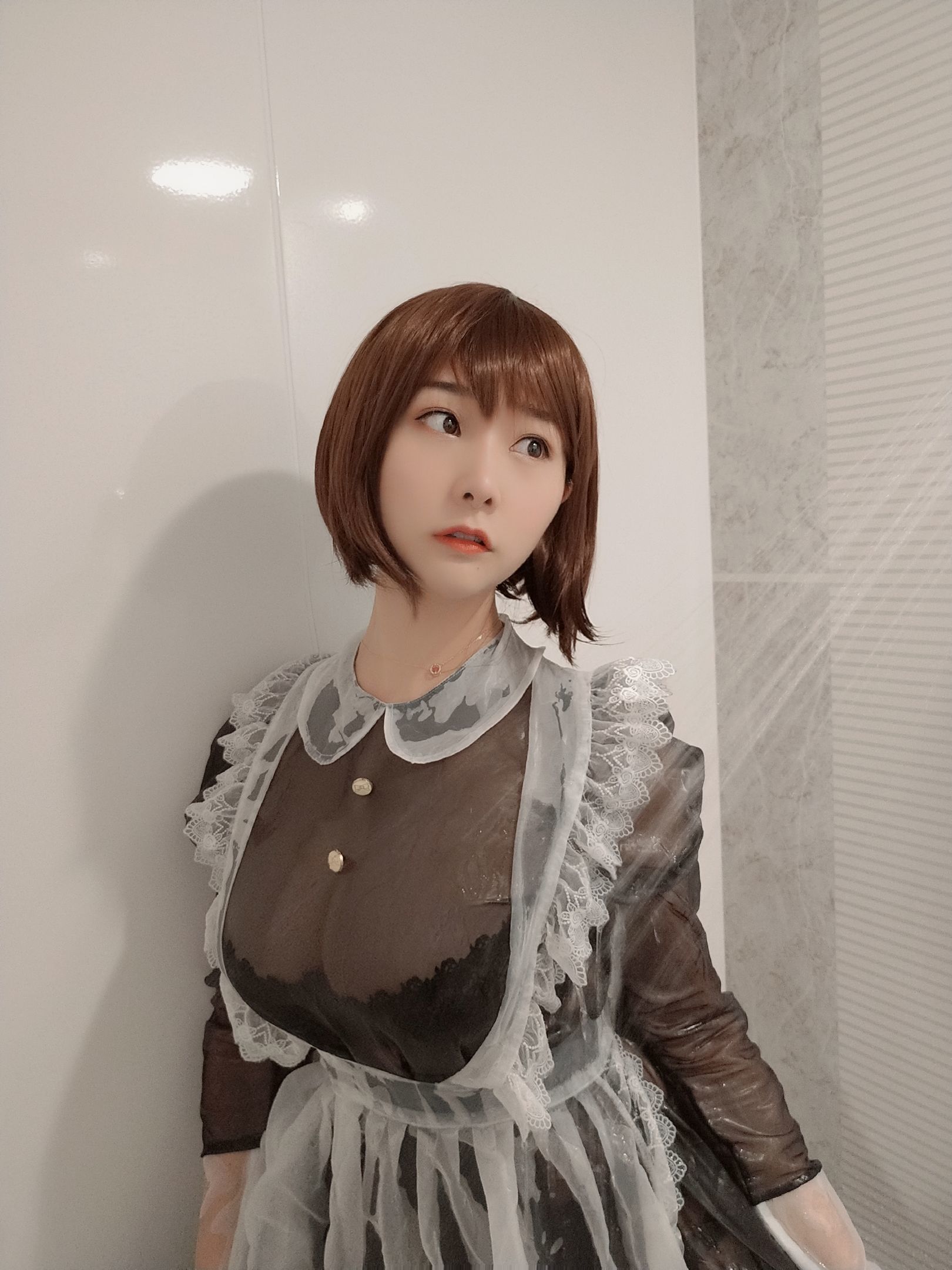性感Coser三刀刀Miido 透明女仆-图21
