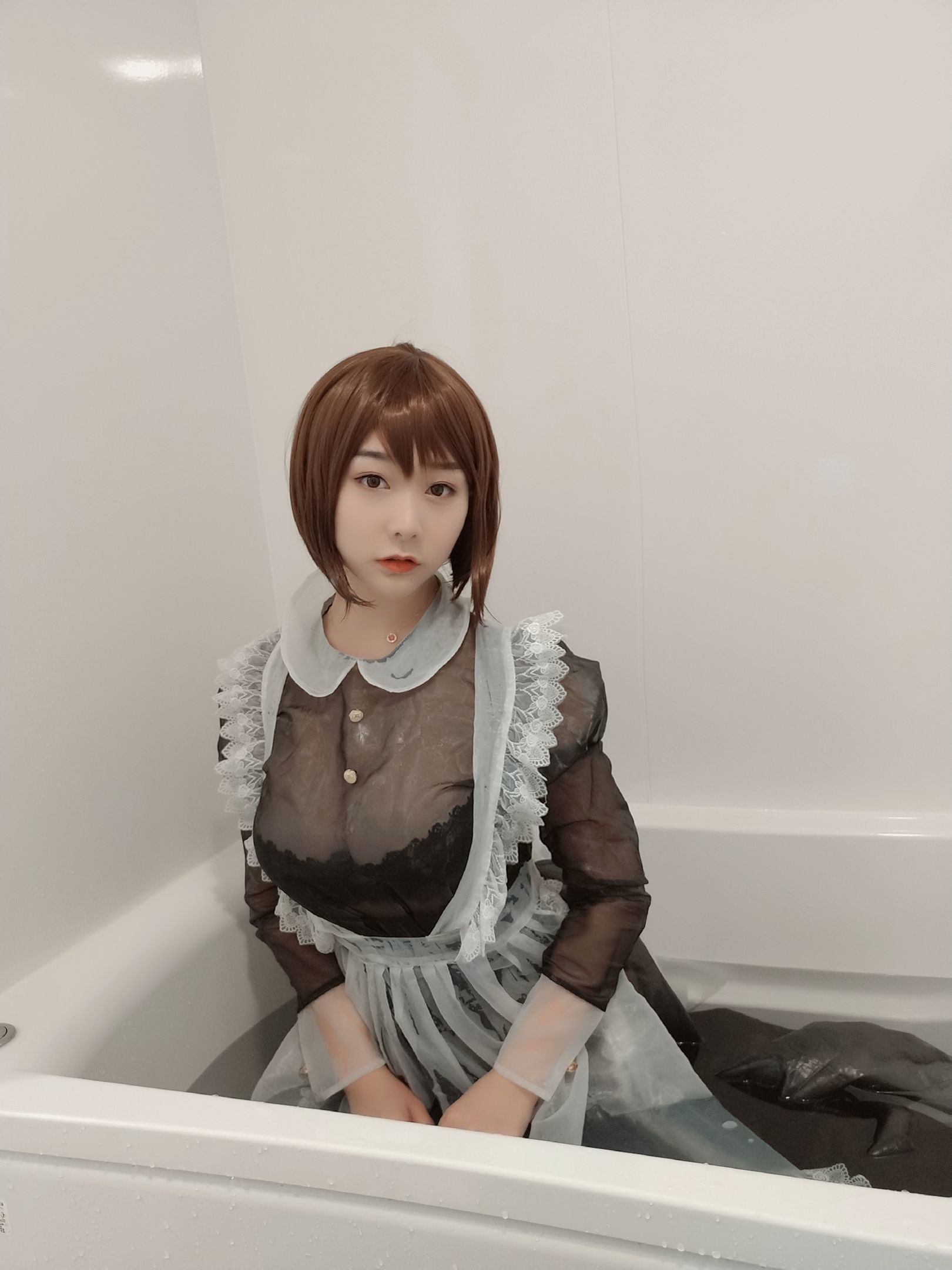 性感Coser三刀刀Miido 透明女仆-图28