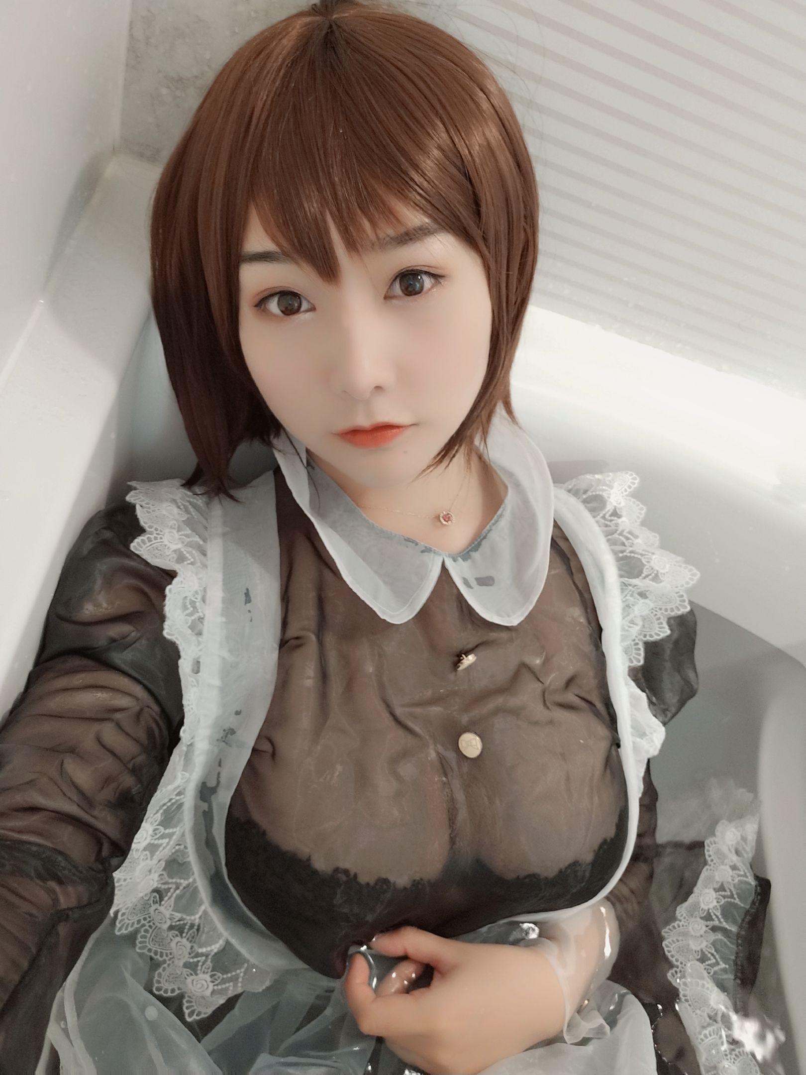 性感Coser三刀刀Miido 透明女仆-图29