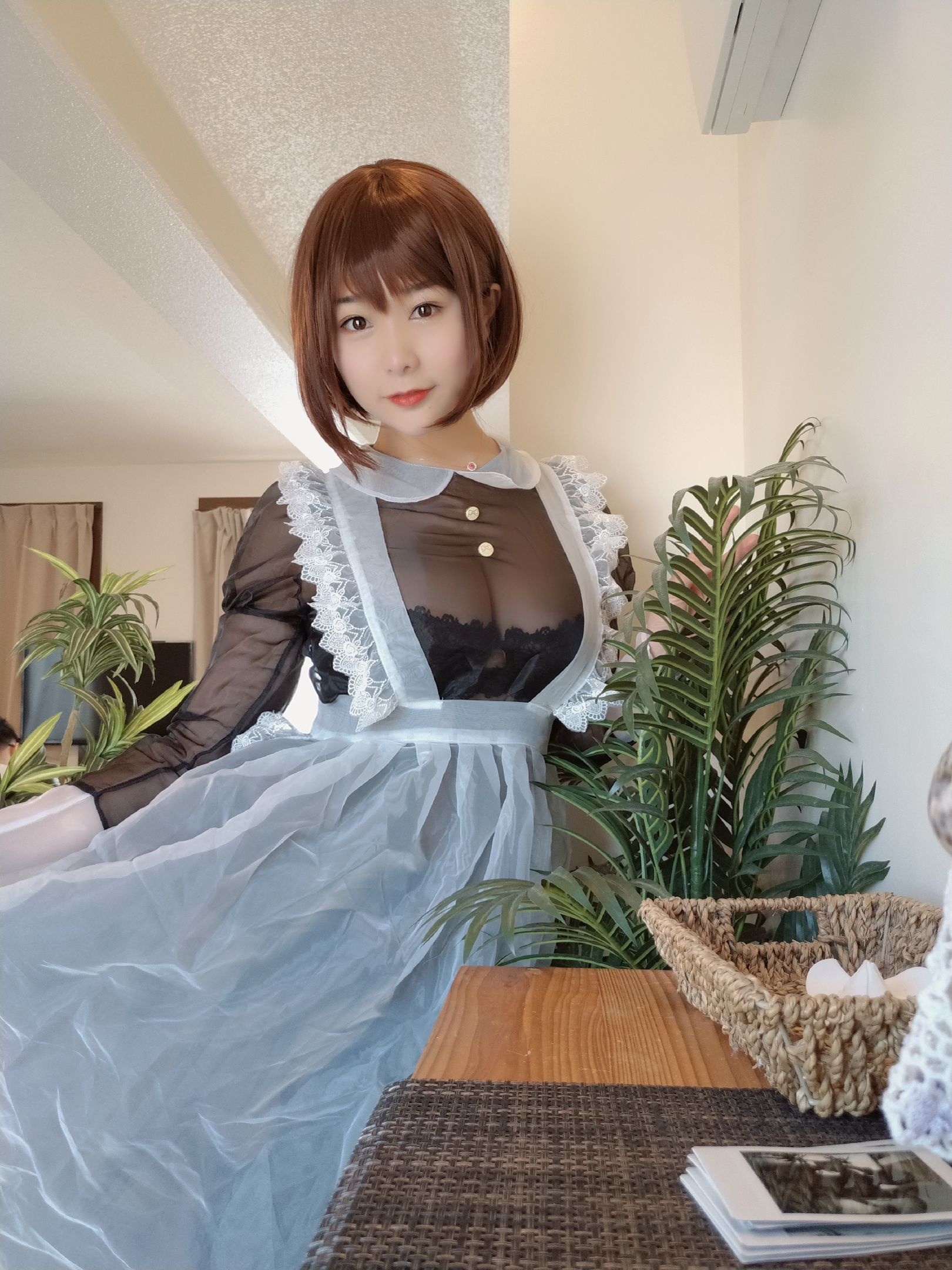 性感Coser三刀刀Miido 透明女仆-图3