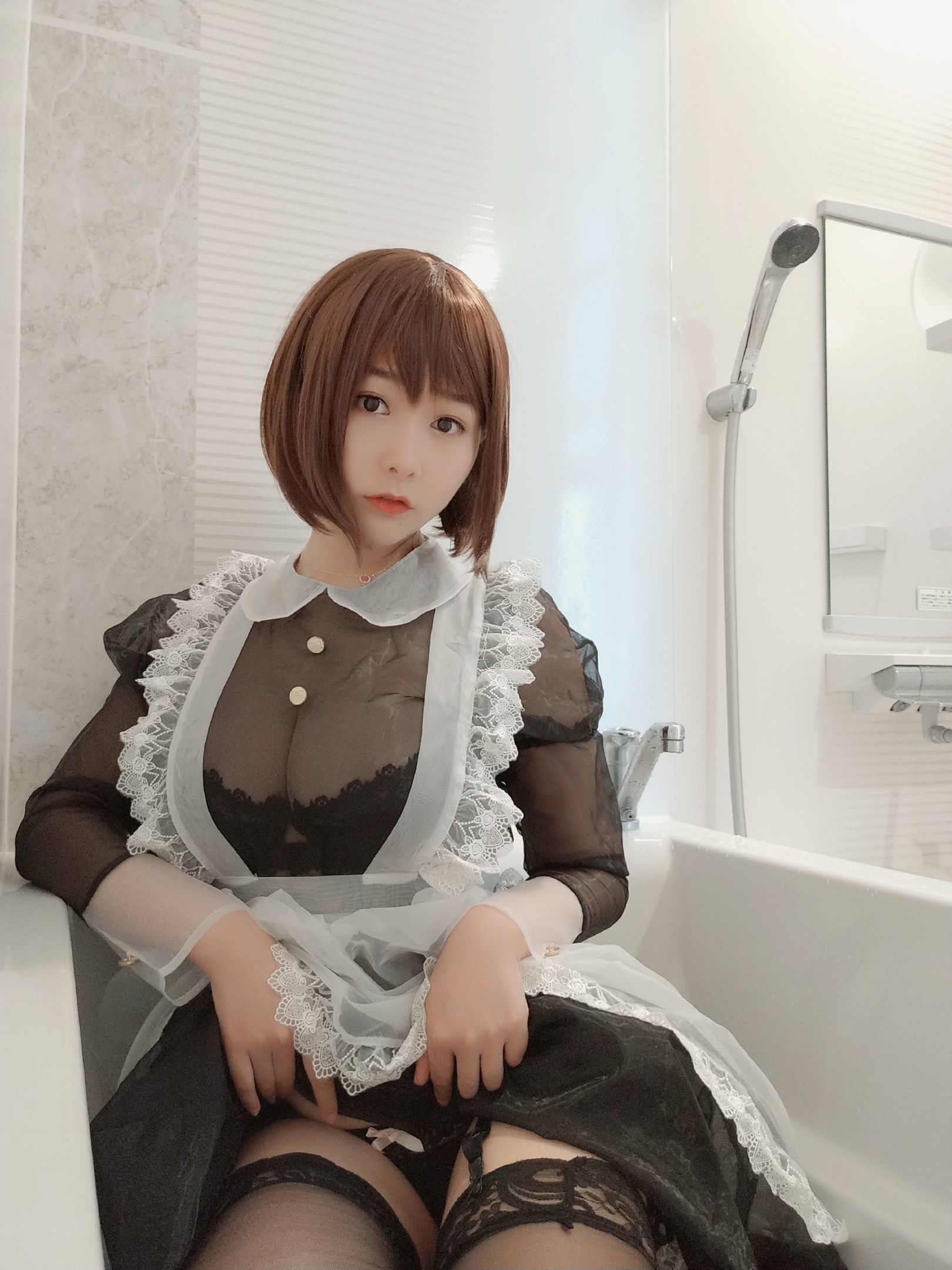 性感Coser三刀刀Miido 透明女仆-图5