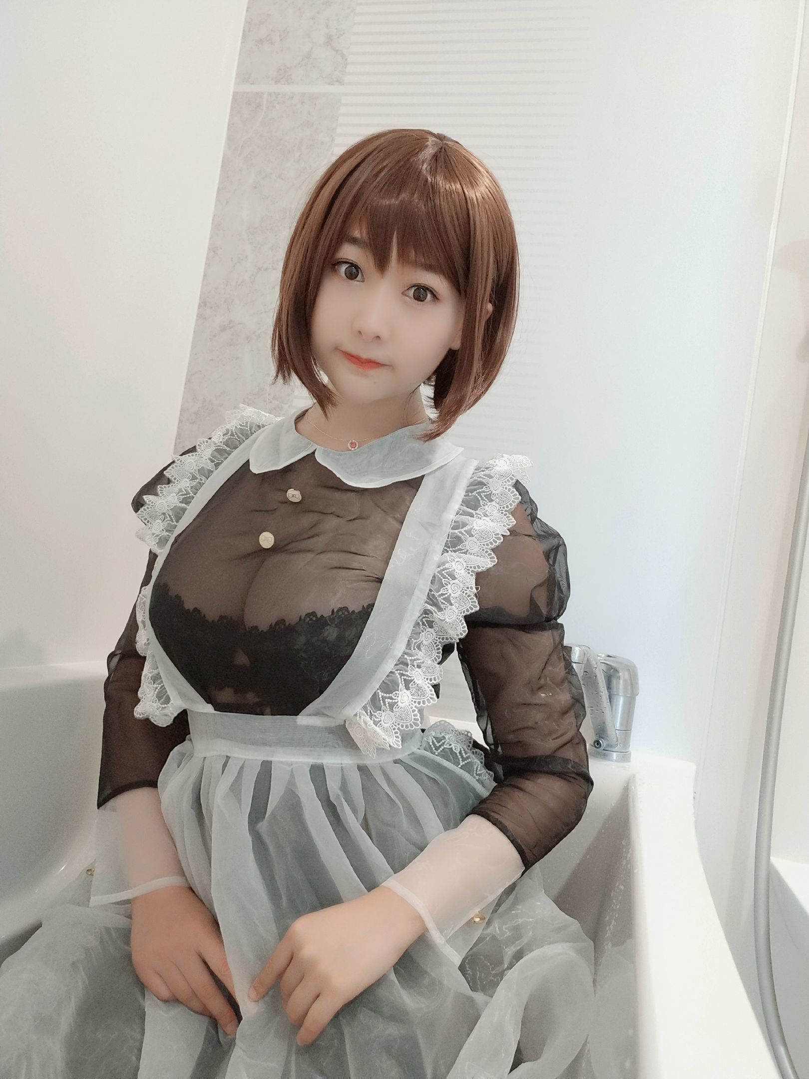 性感Coser三刀刀Miido 透明女仆-图6