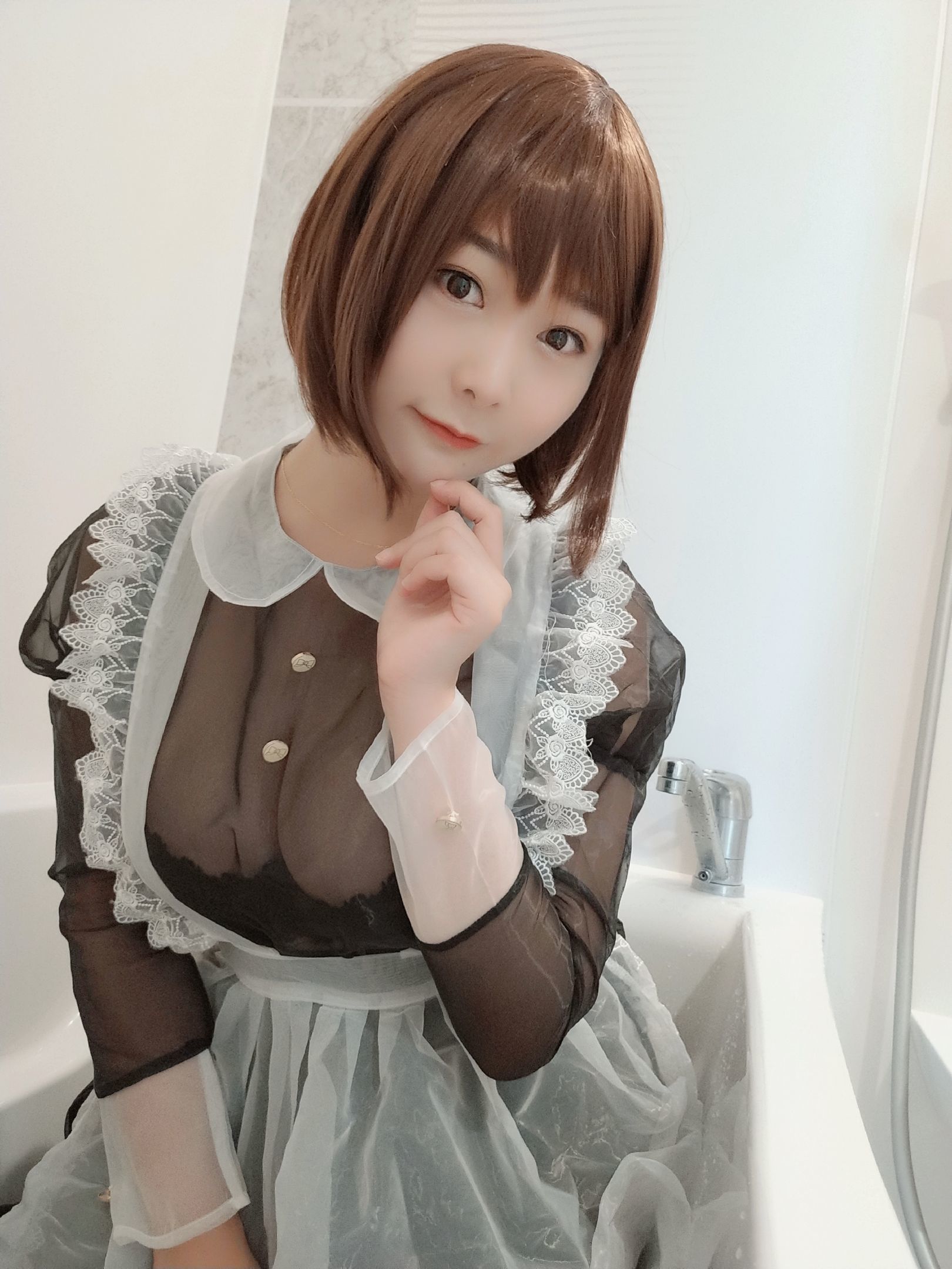 性感Coser三刀刀Miido 透明女仆-图7