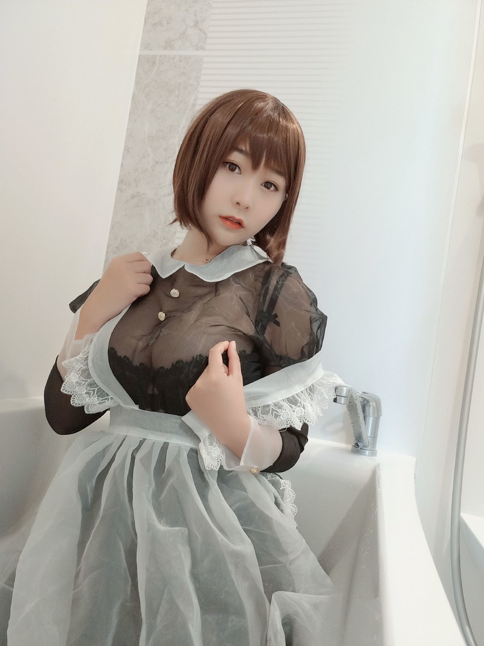 性感Coser三刀刀Miido 透明女仆-图8