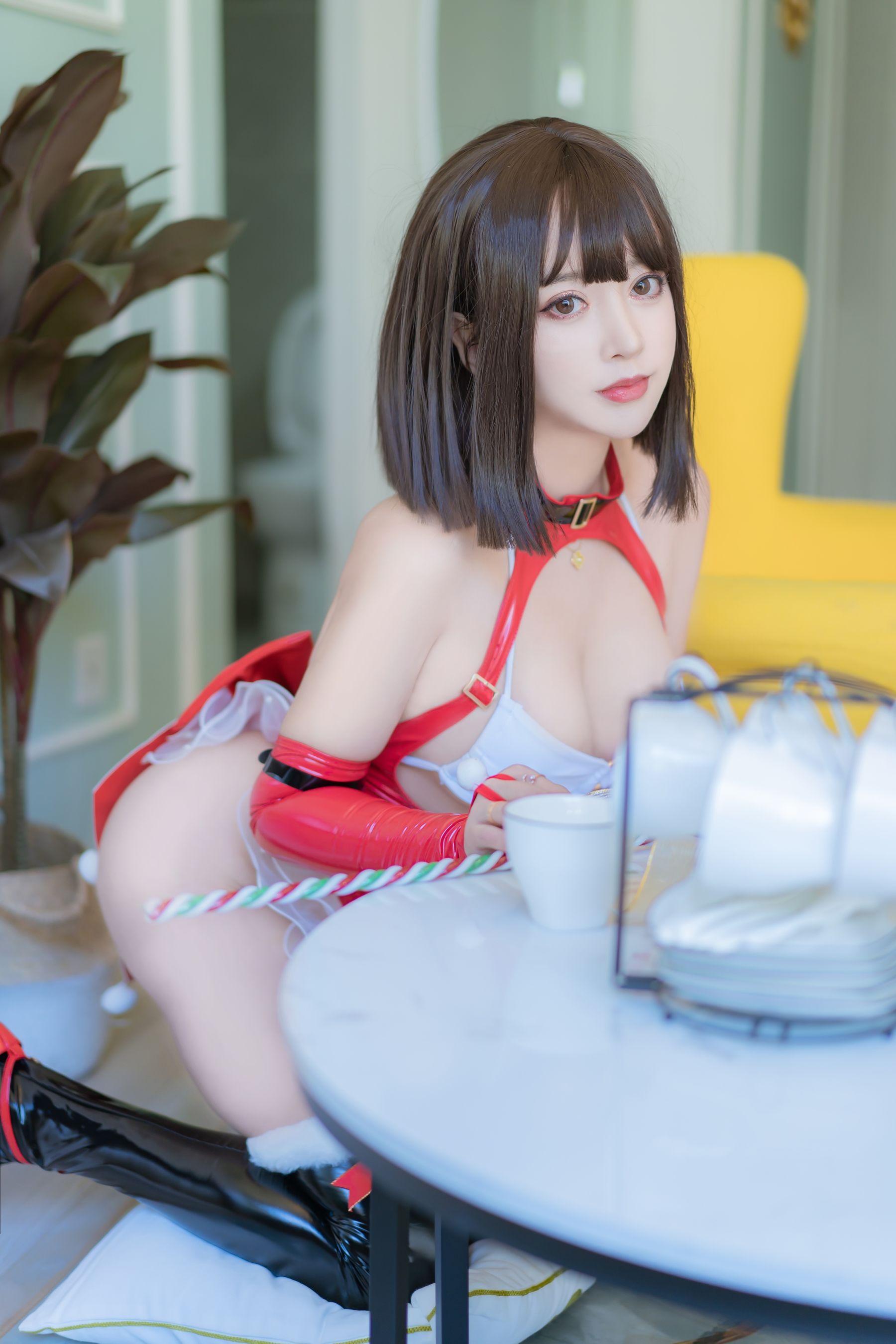 斗鱼米线线sama写真 圣诞-图28