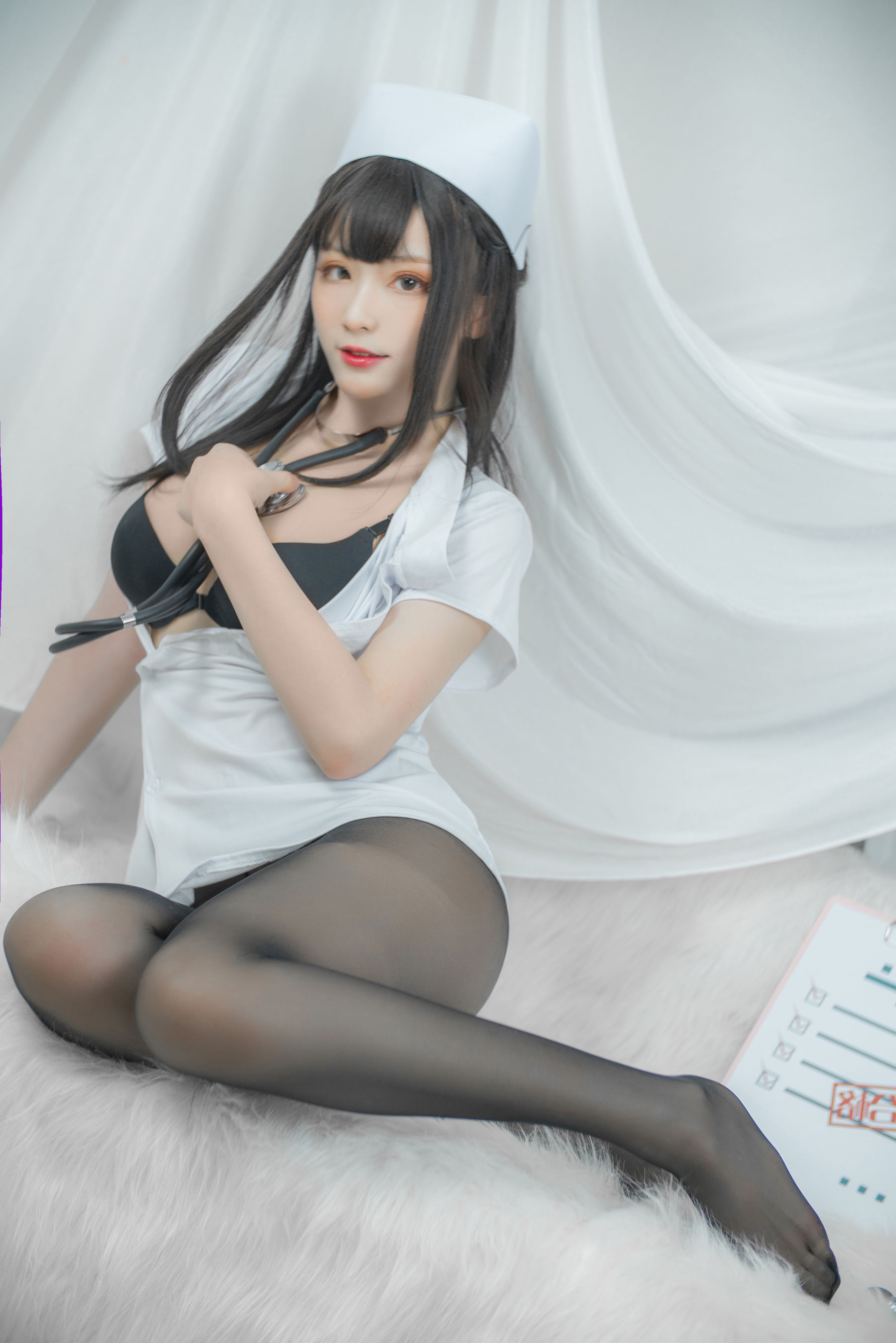 起司块wii写真 白色护士-图1