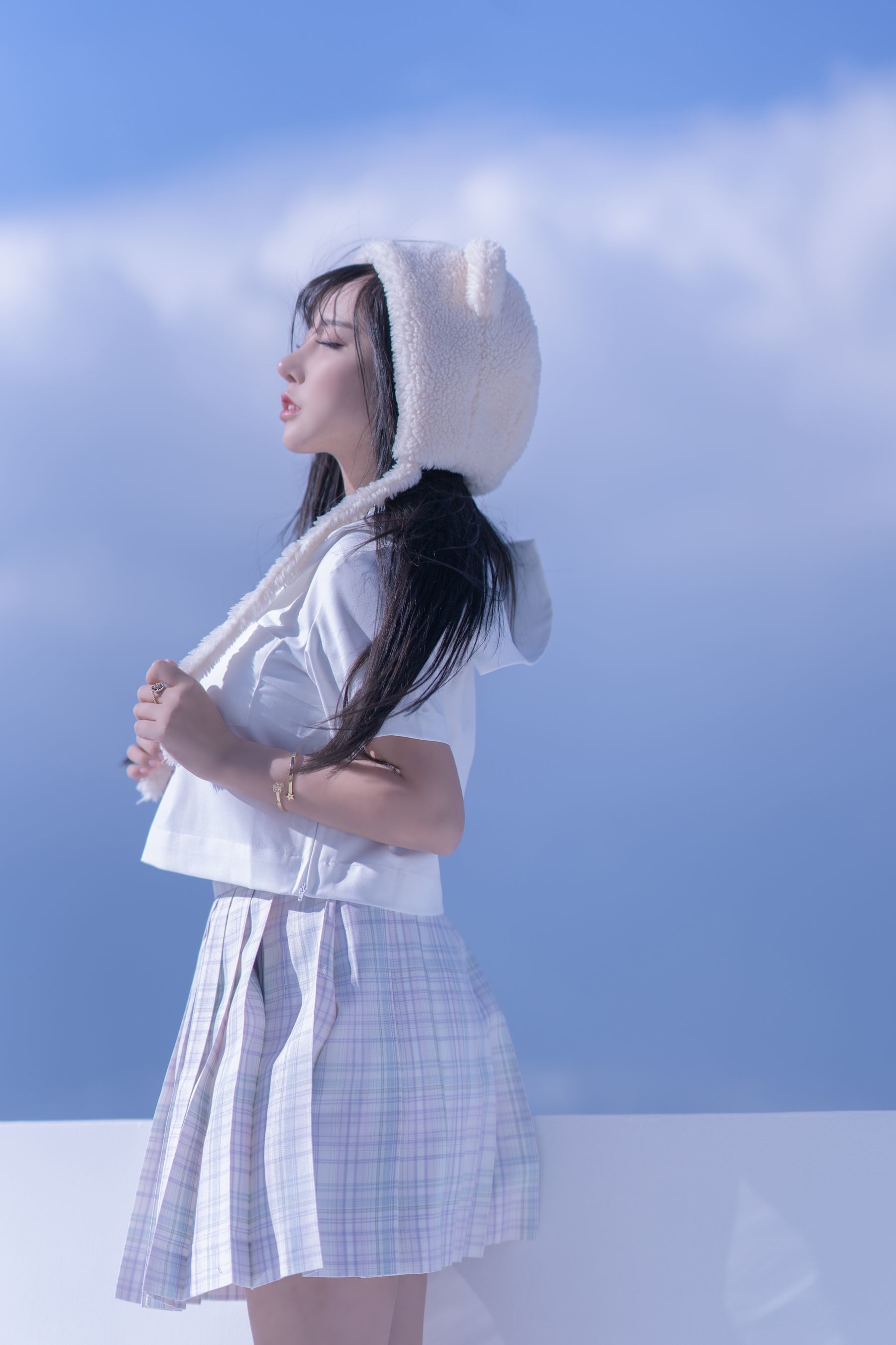 斗鱼米线线sama写真 JK萌妹-图9
