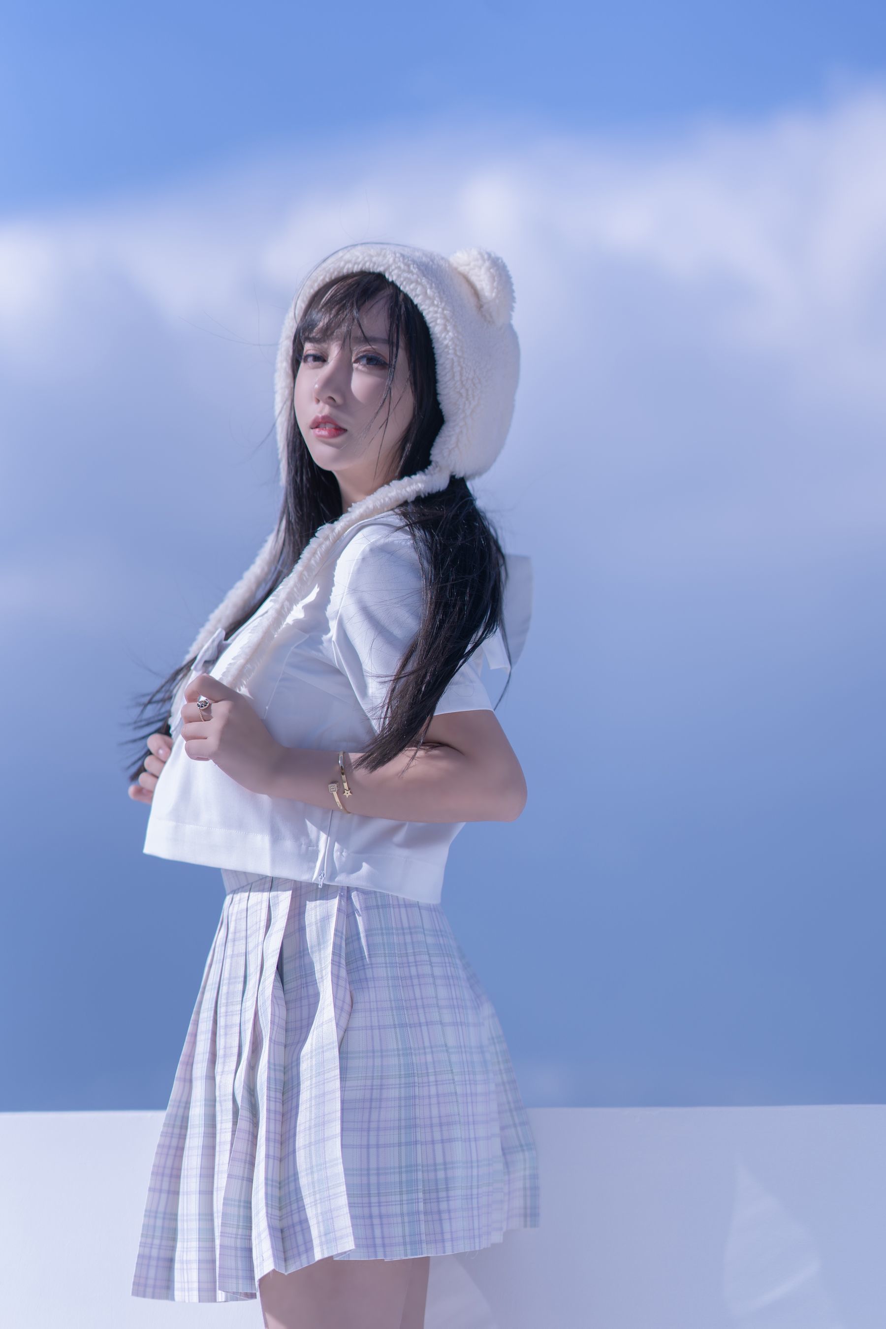 斗鱼米线线sama写真 JK萌妹-图10