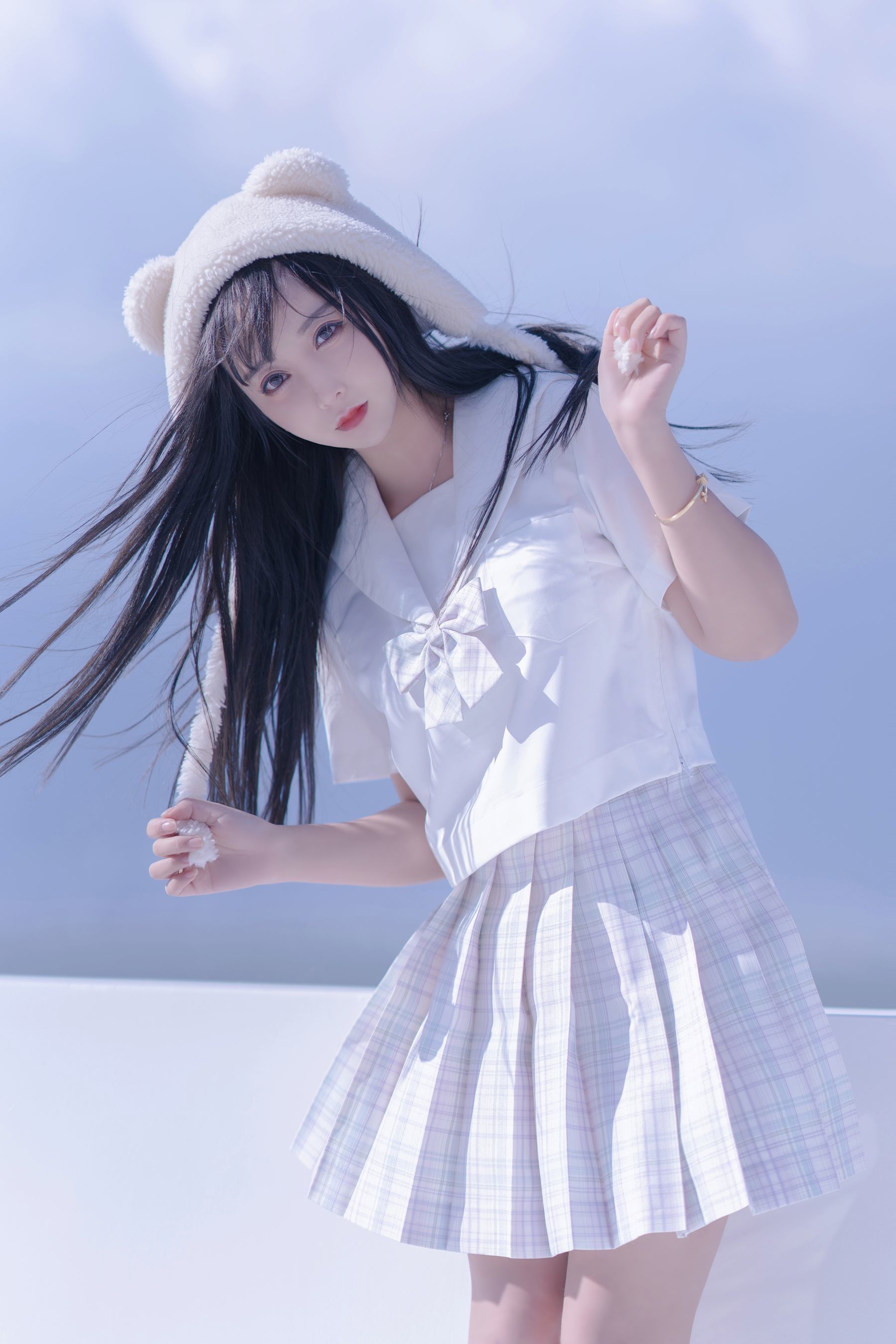 斗鱼米线线sama写真 JK萌妹-图11
