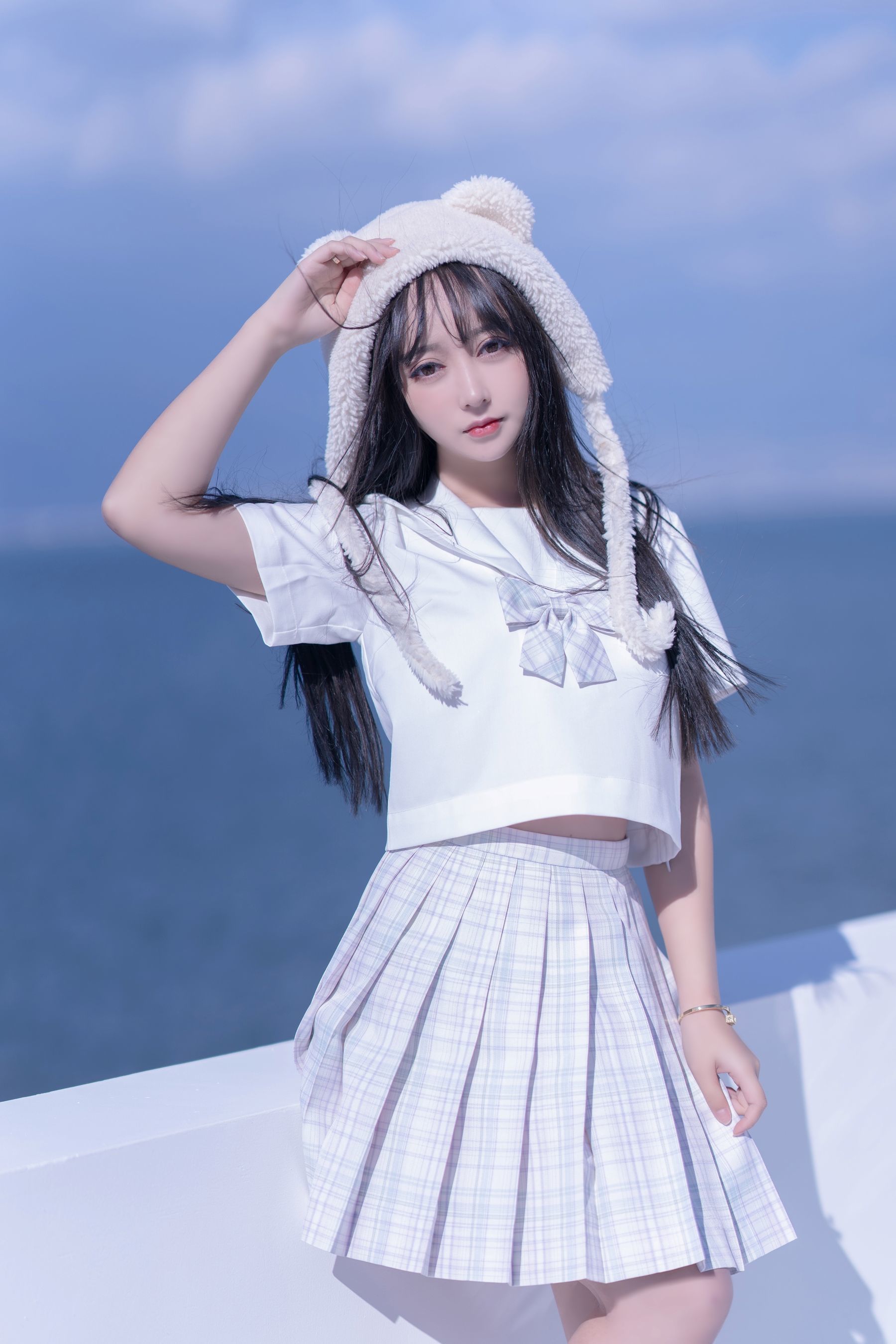 斗鱼米线线sama写真 JK萌妹-图12