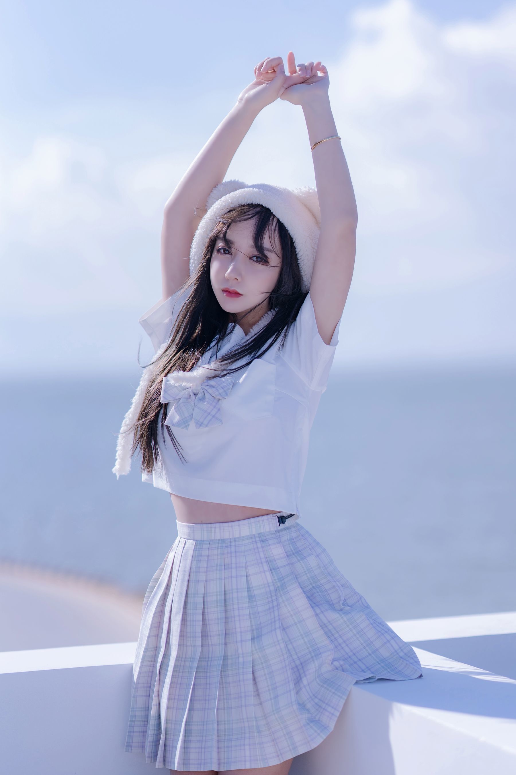 斗鱼米线线sama写真 JK萌妹-图15