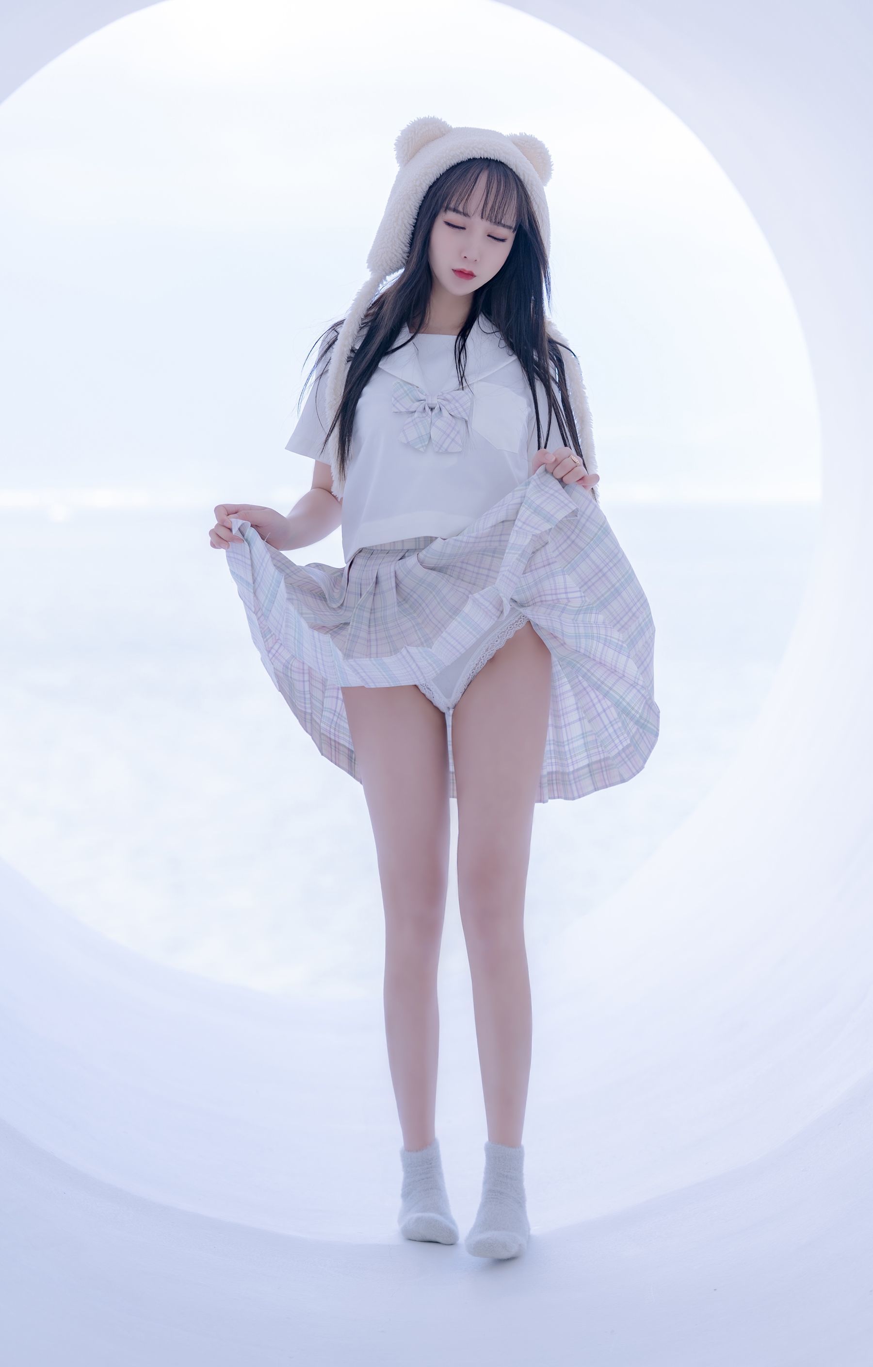 斗鱼米线线sama写真 JK萌妹-图17