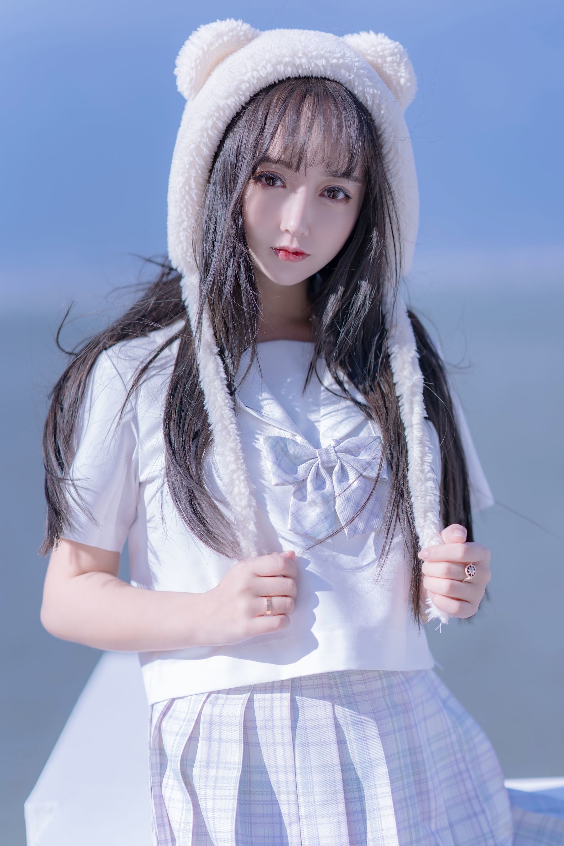 斗鱼米线线sama写真 JK萌妹-图18