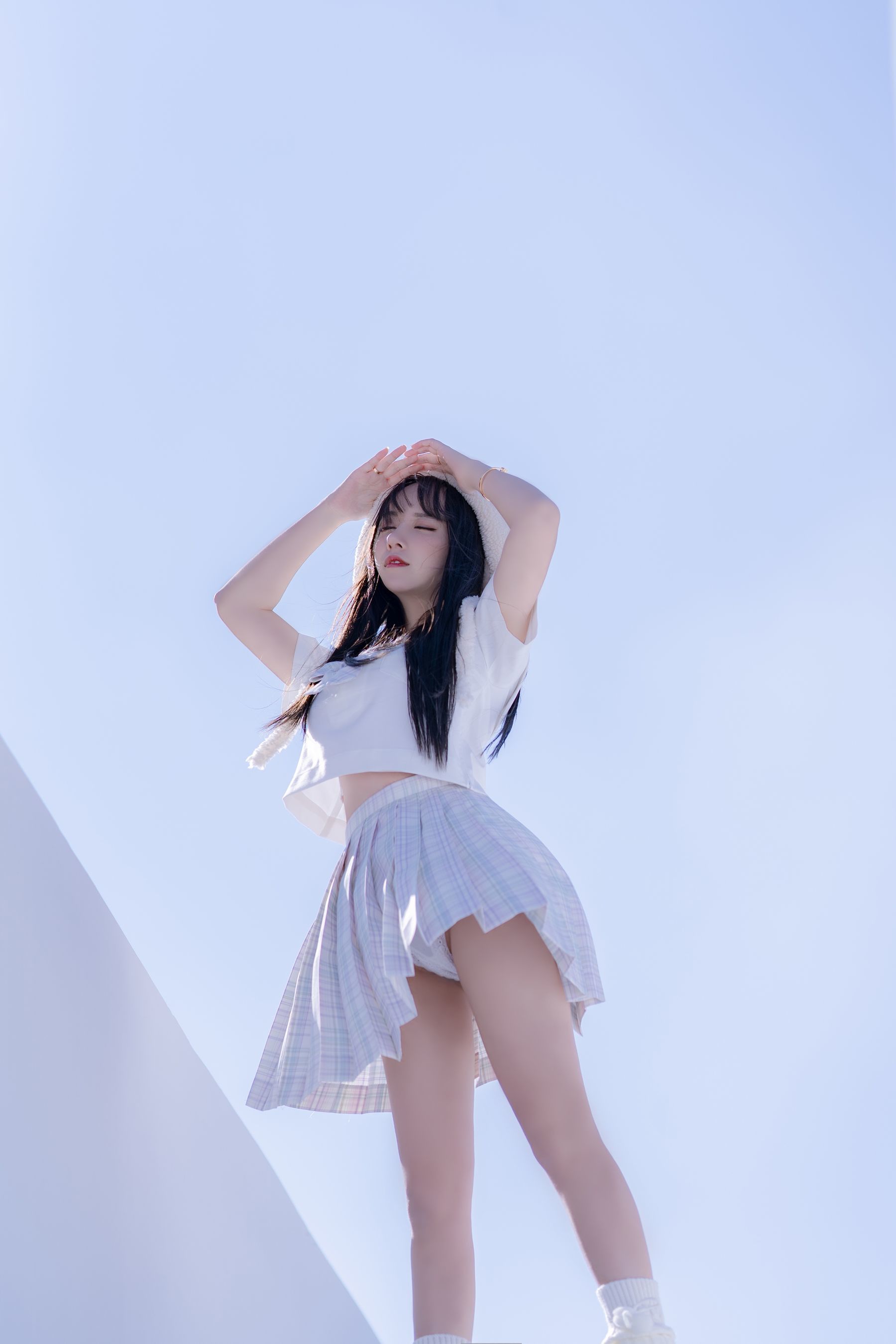 斗鱼米线线sama写真 JK萌妹-图1