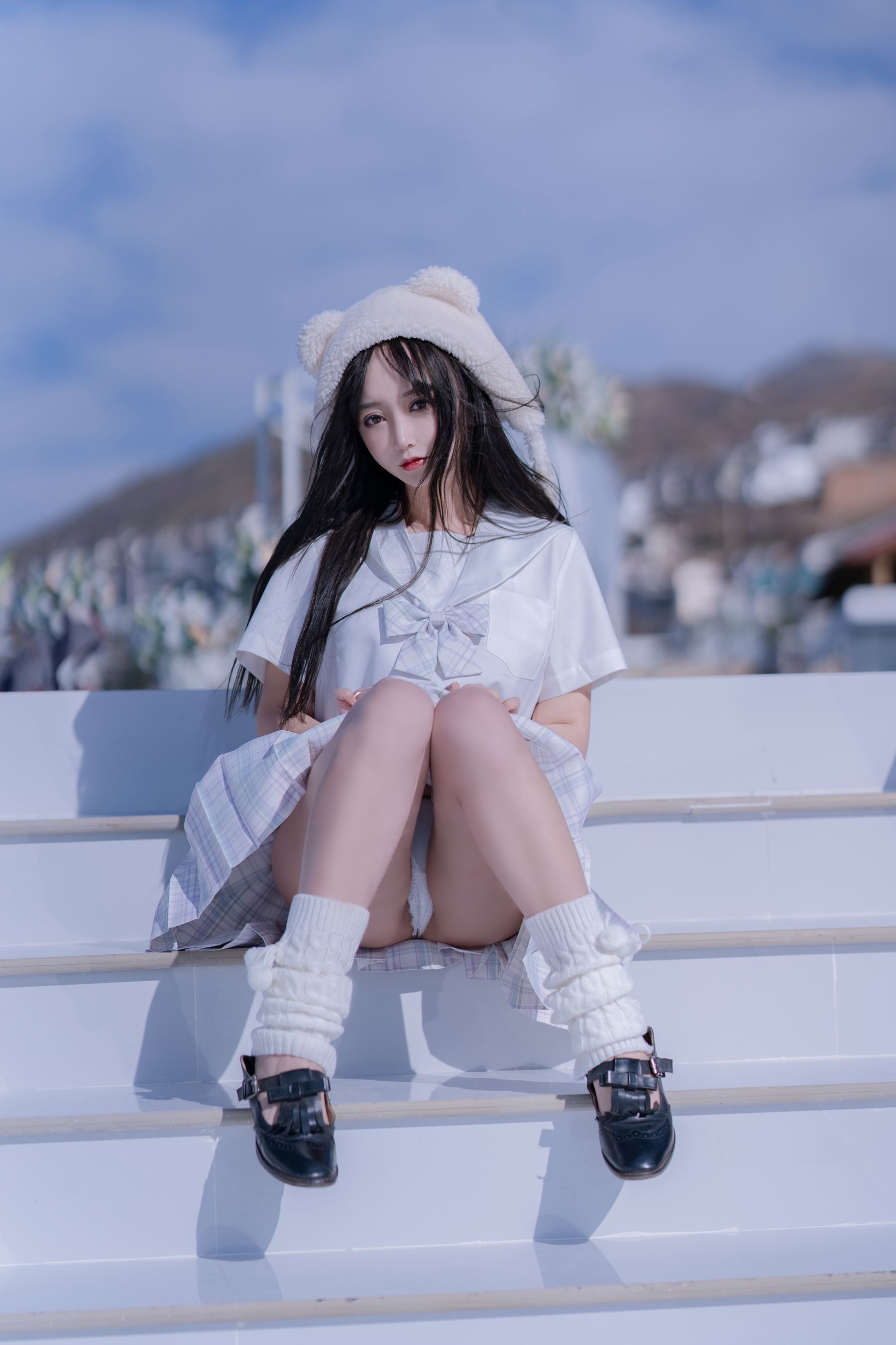 斗鱼米线线sama写真 JK萌妹-图19
