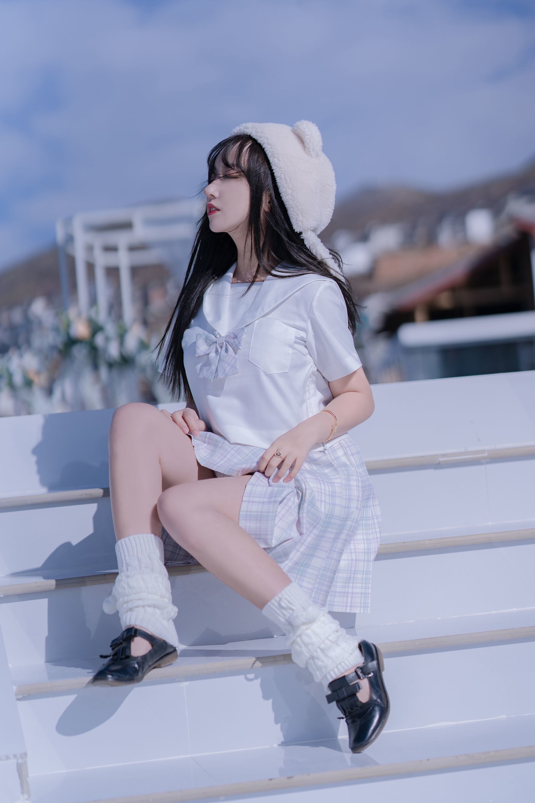 斗鱼米线线sama写真 JK萌妹-图21