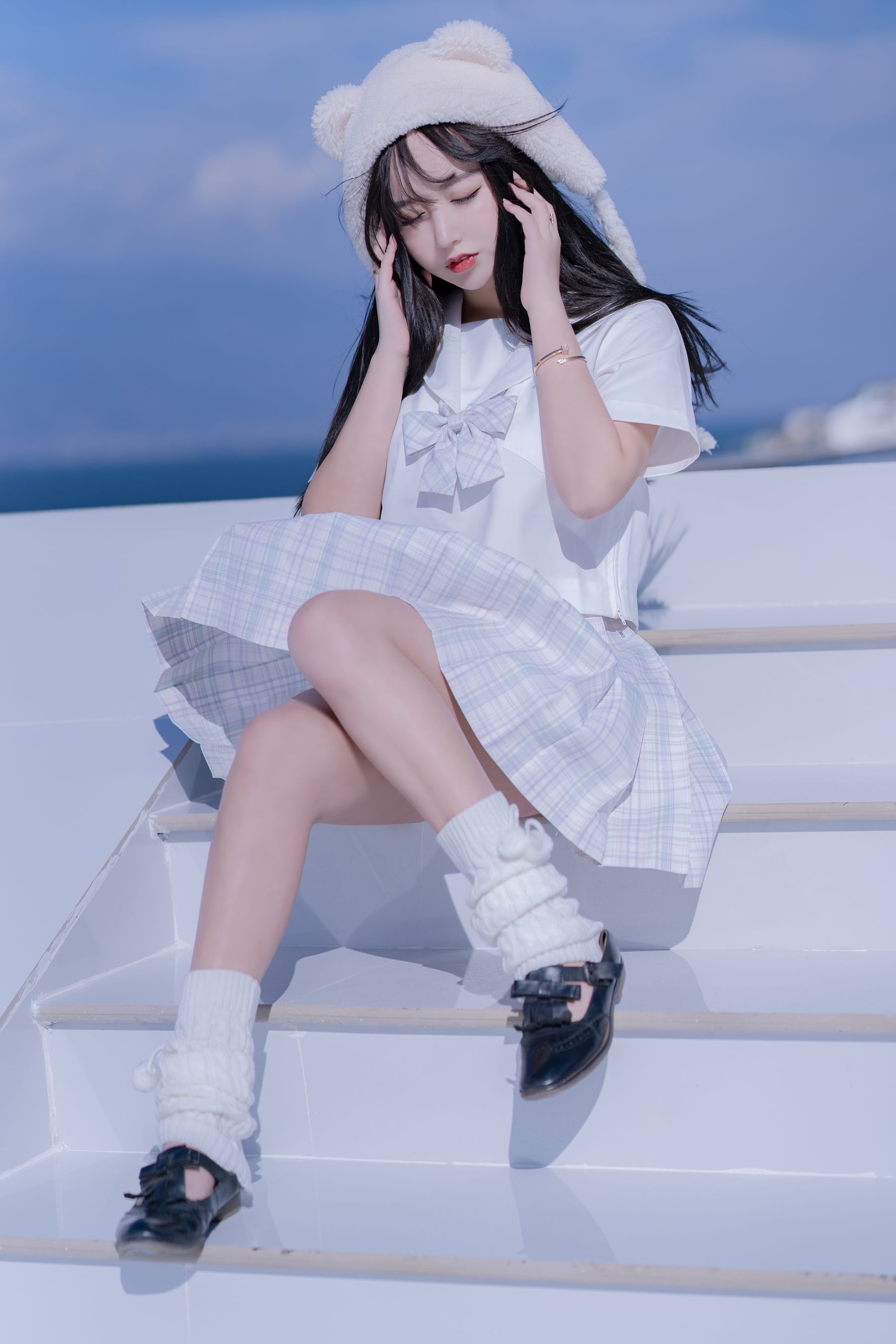 斗鱼米线线sama写真 JK萌妹-图25