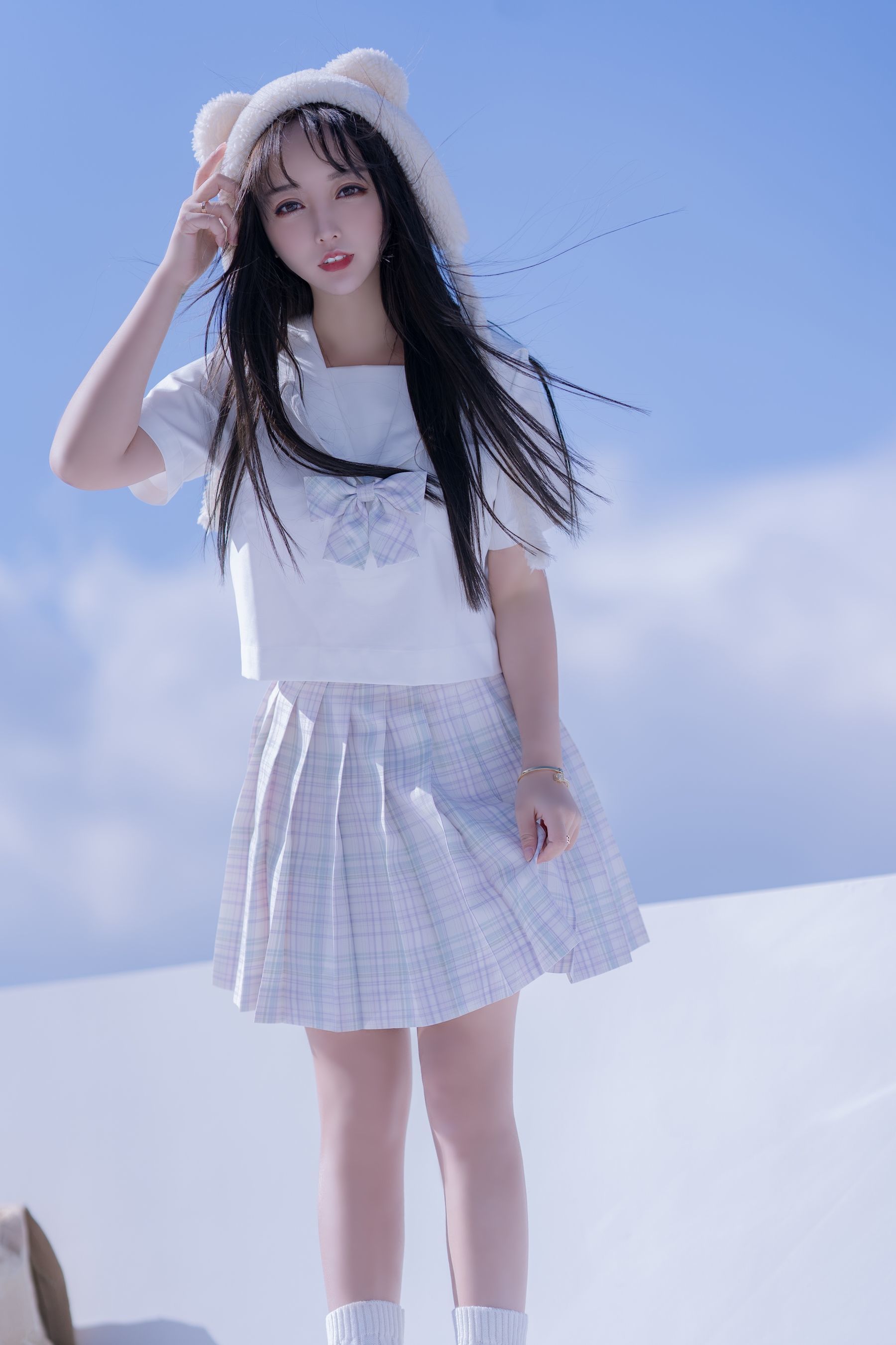 斗鱼米线线sama写真 JK萌妹-图26