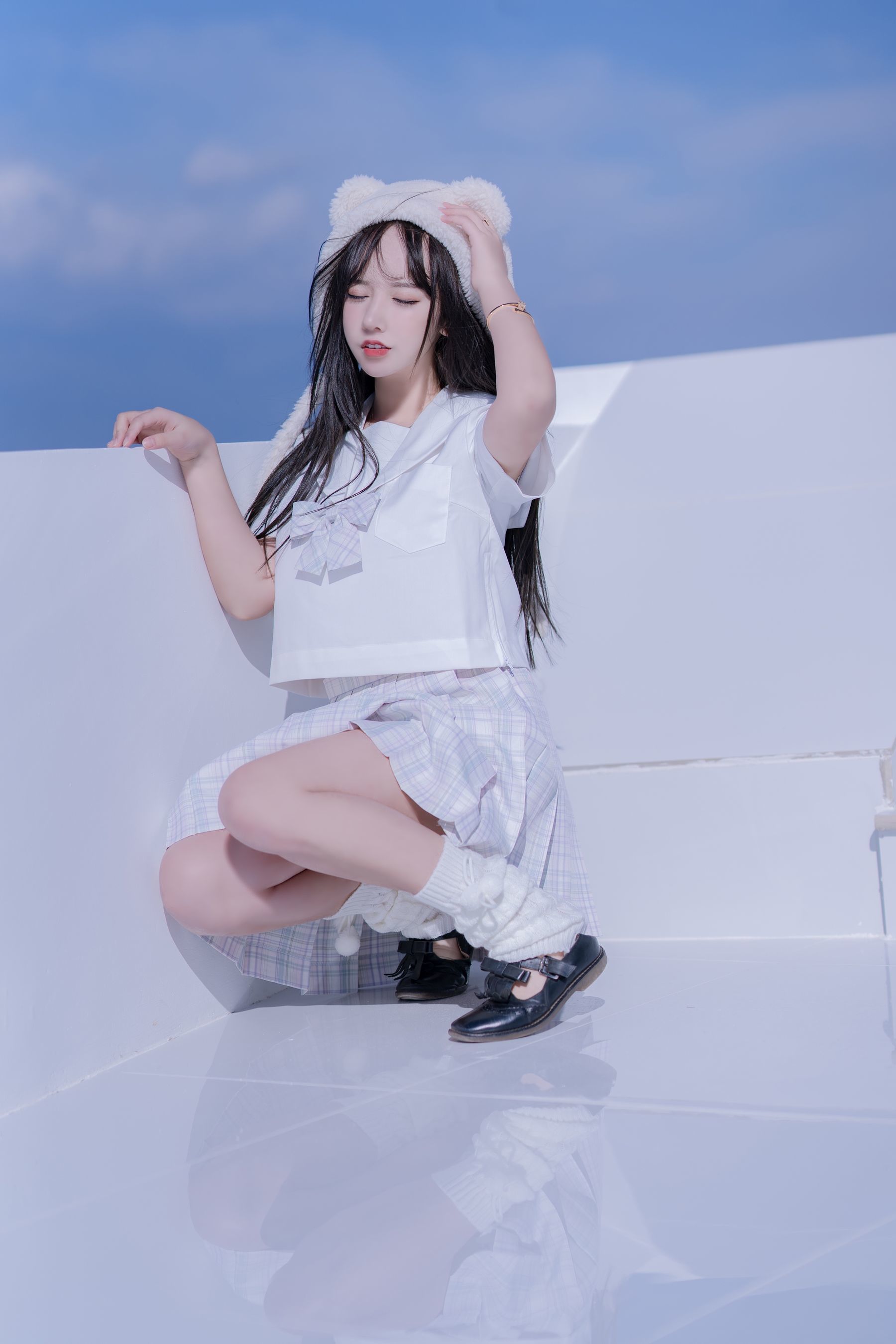 斗鱼米线线sama写真 JK萌妹-图28