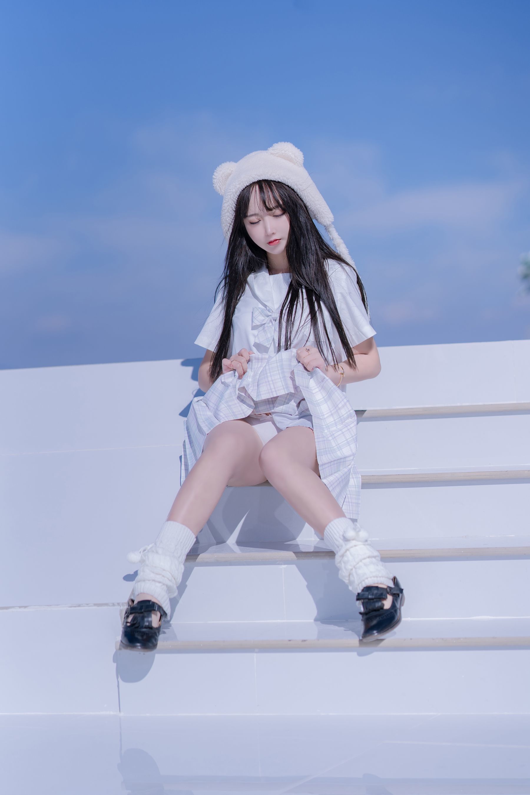斗鱼米线线sama写真 JK萌妹-图34