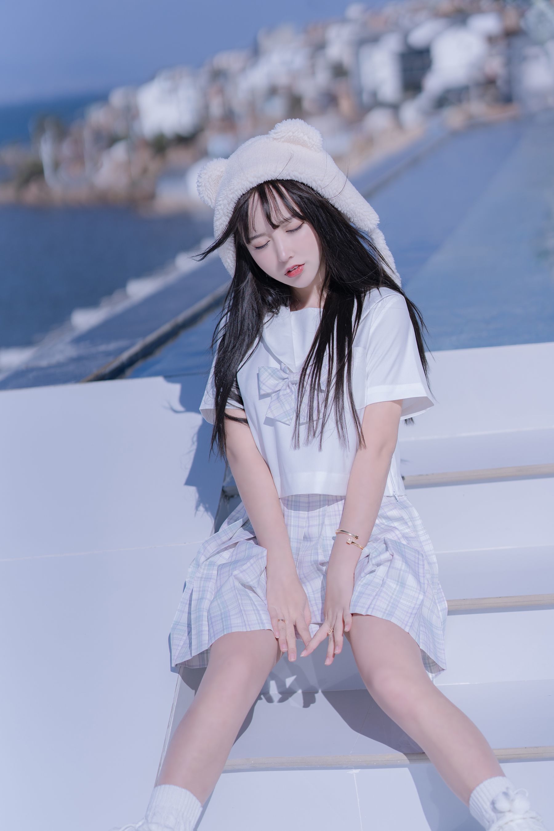 斗鱼米线线sama写真 JK萌妹-图35