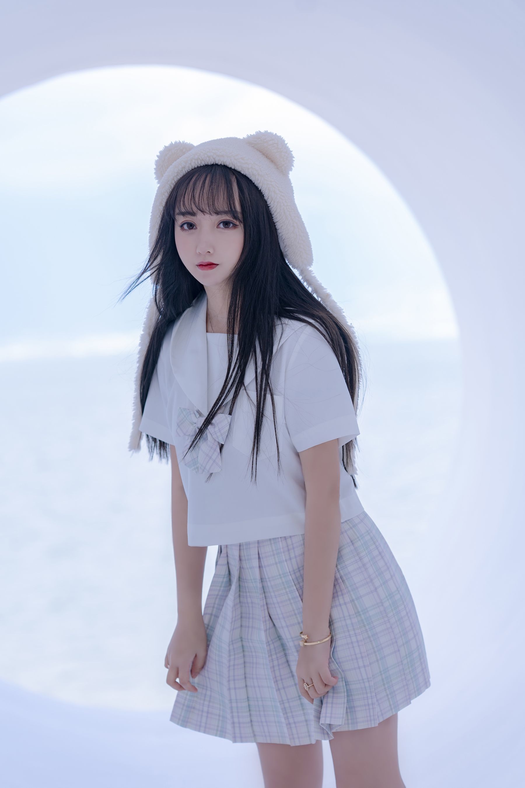 斗鱼米线线sama写真 JK萌妹-图39