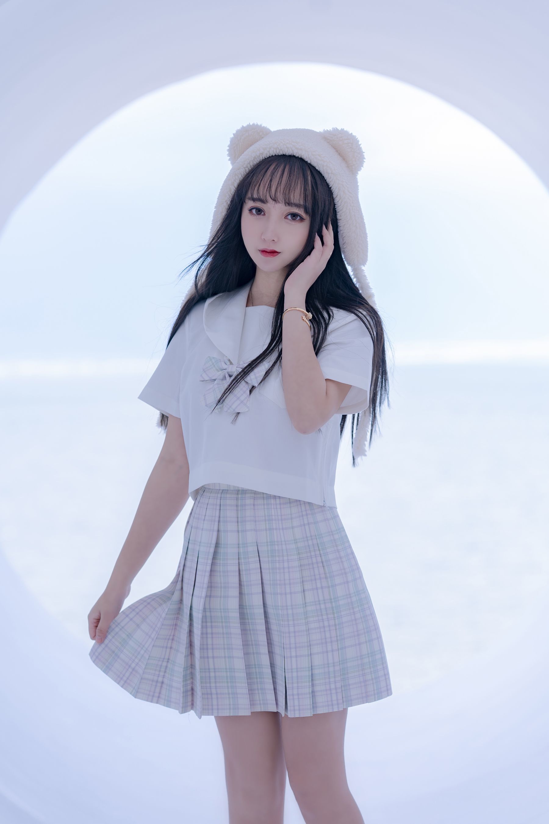 斗鱼米线线sama写真 JK萌妹-图41
