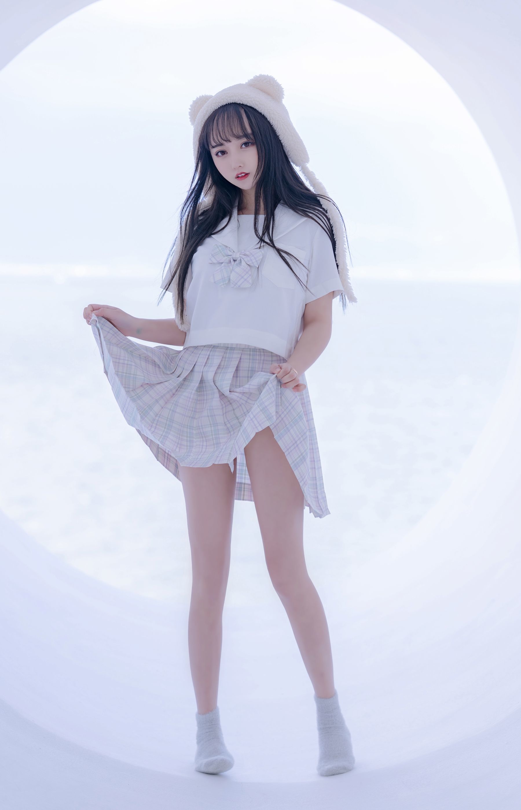 斗鱼米线线sama写真 JK萌妹-图47