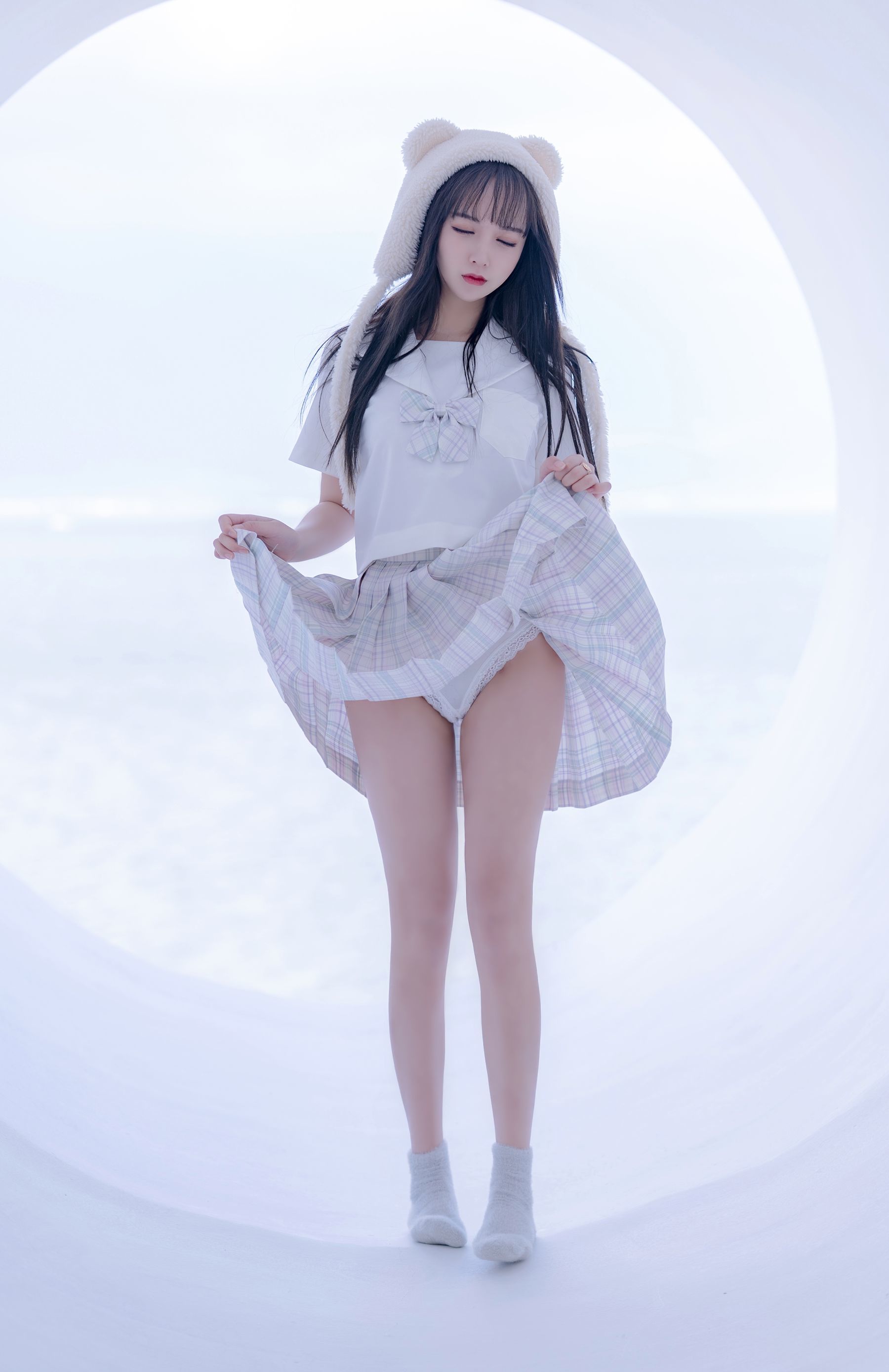 斗鱼米线线sama写真 JK萌妹-图48