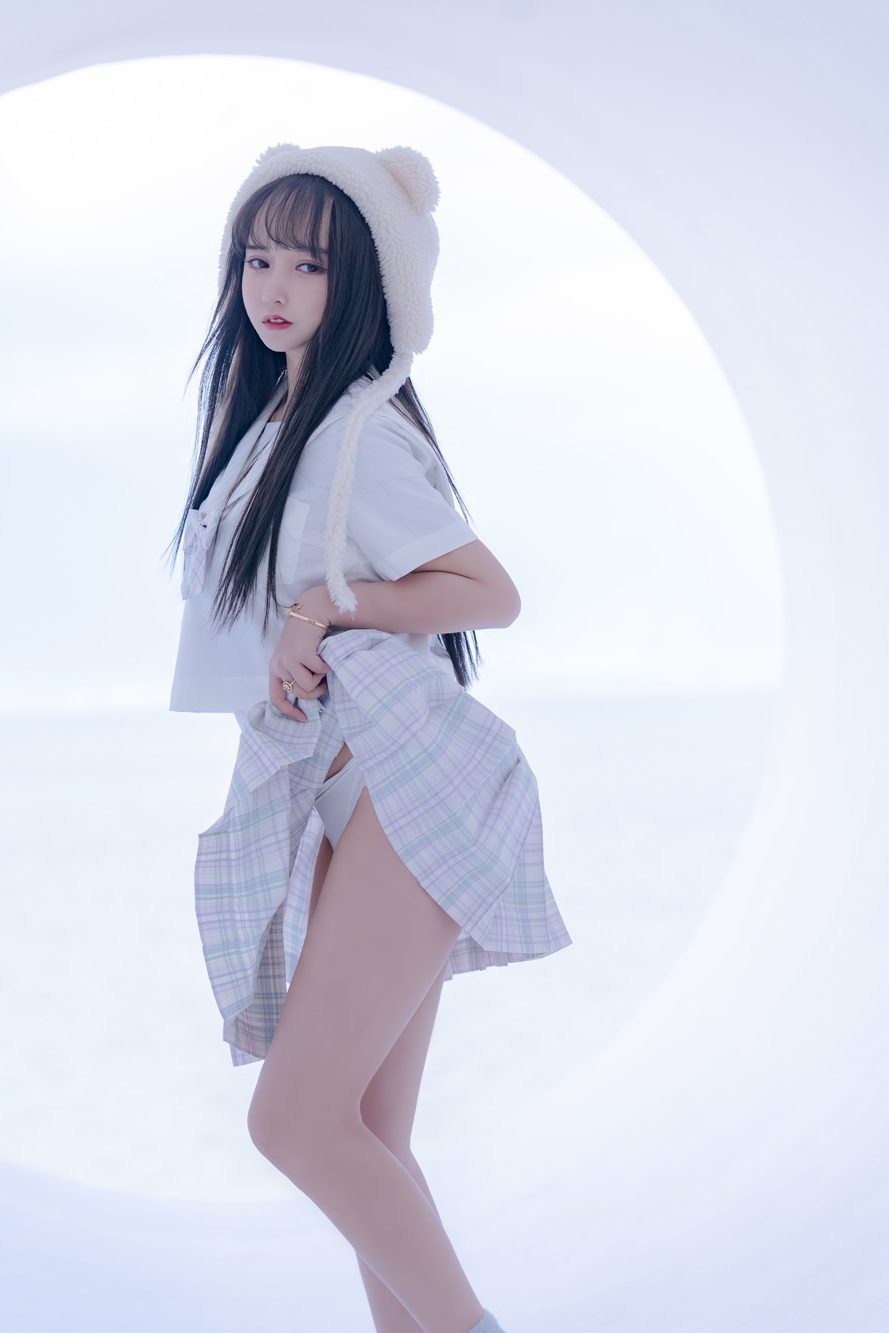 斗鱼米线线sama写真 JK萌妹-图50