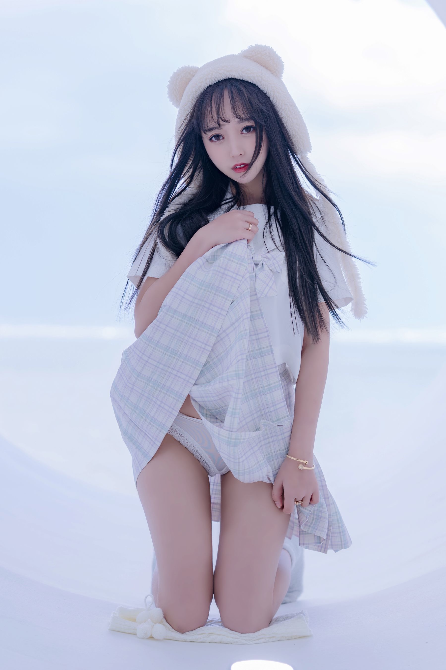 斗鱼米线线sama写真 JK萌妹-图55