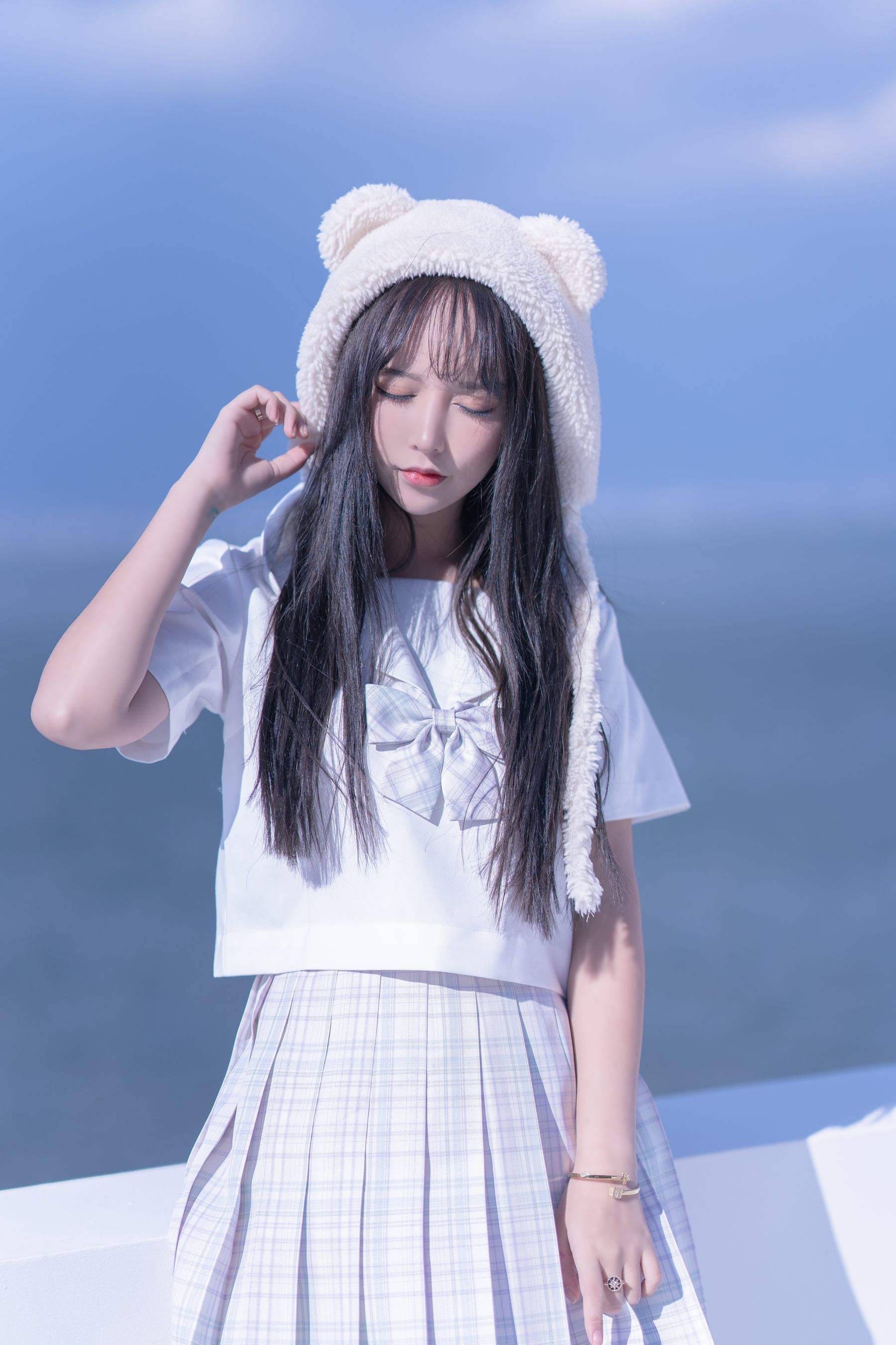 斗鱼米线线sama写真 JK萌妹-图8