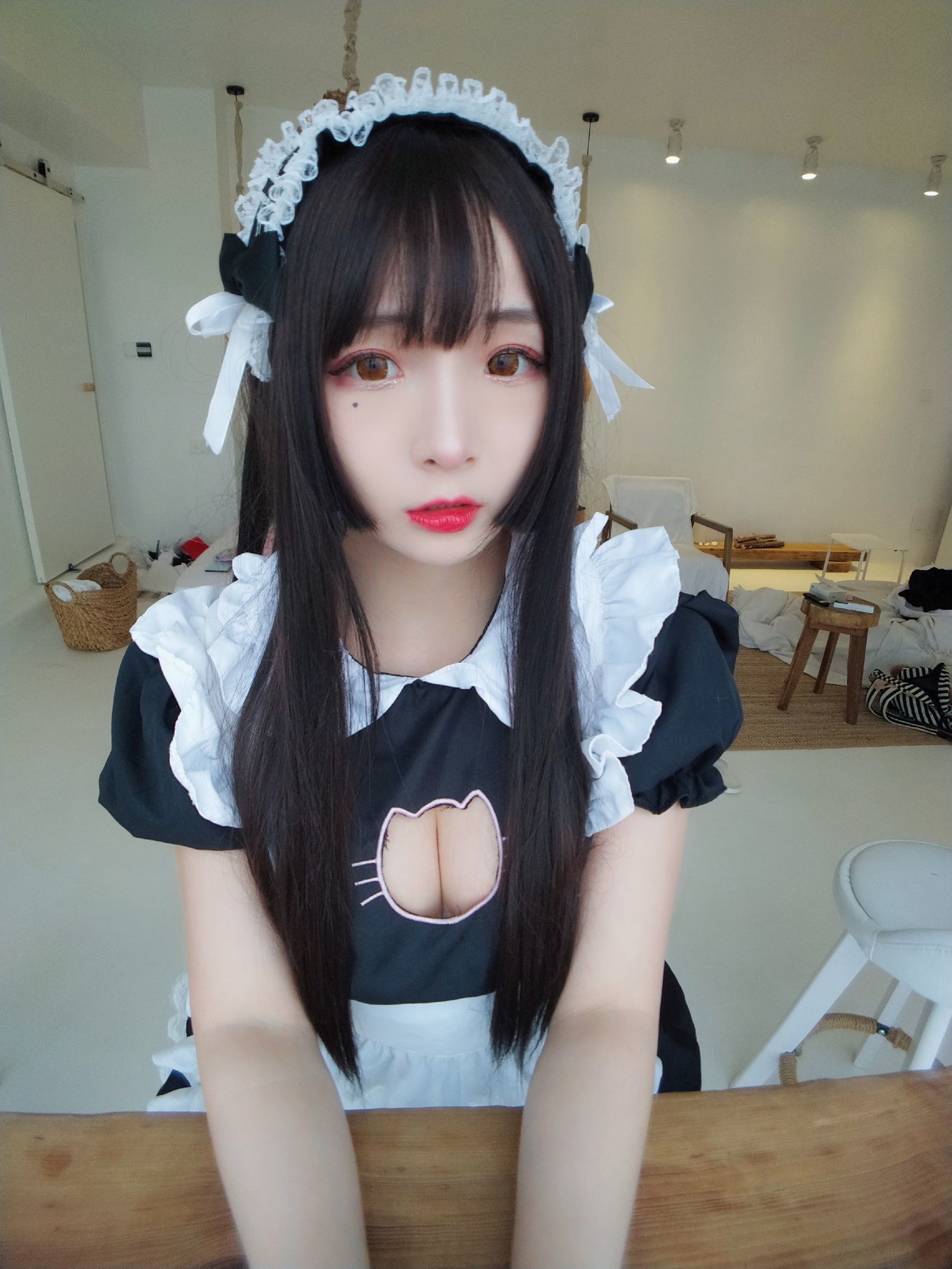 二次元美女古川kagura 黑白女仆-图9
