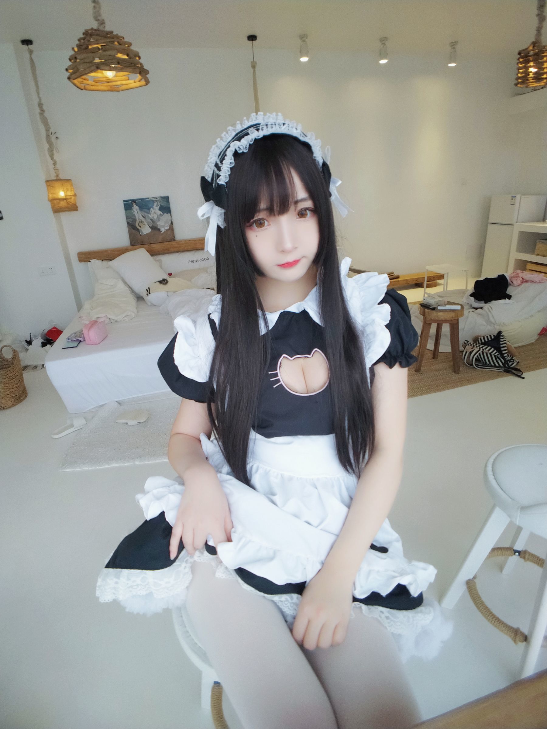二次元美女古川kagura 黑白女仆-图11