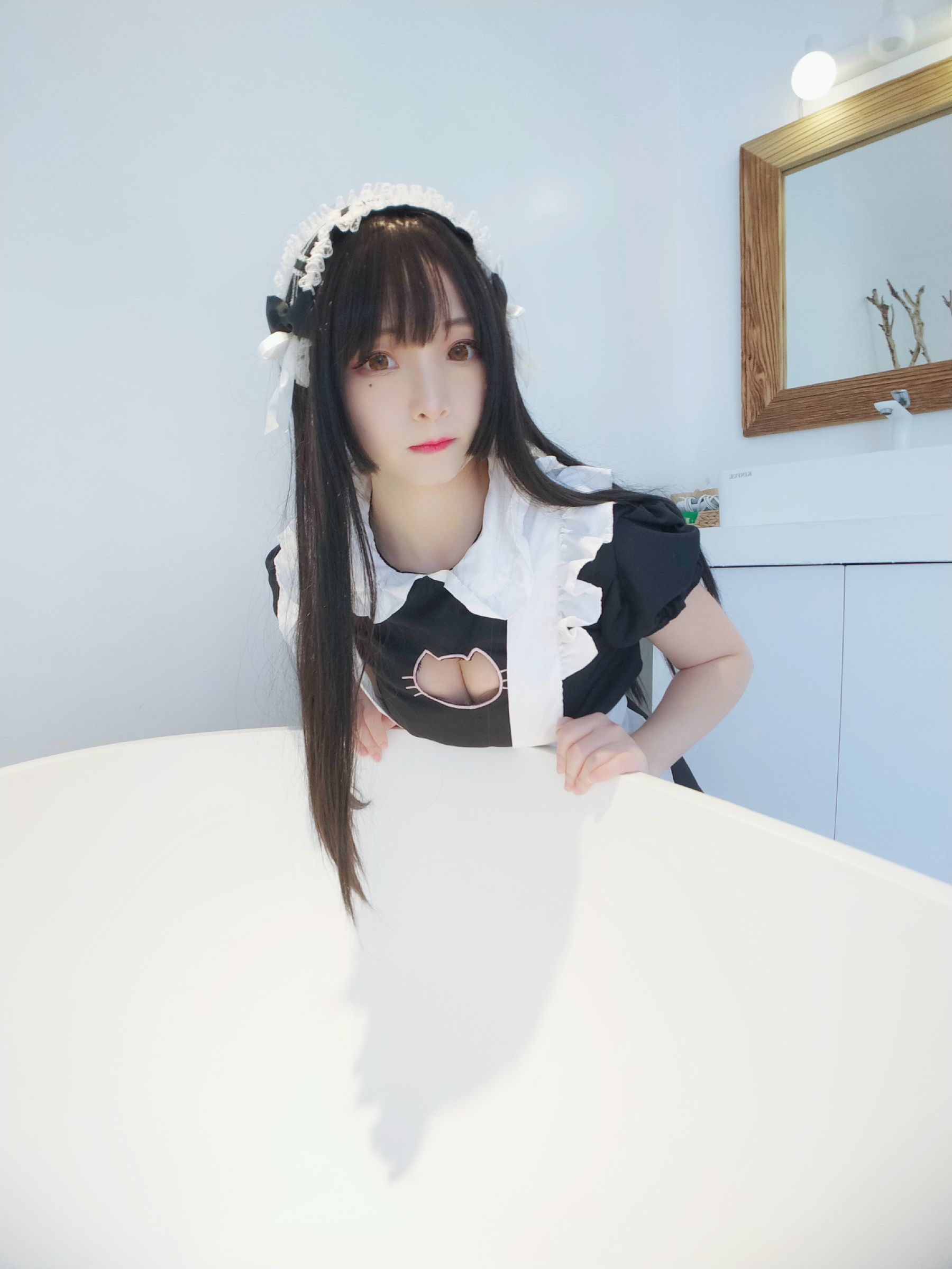 二次元美女古川kagura 黑白女仆-图12