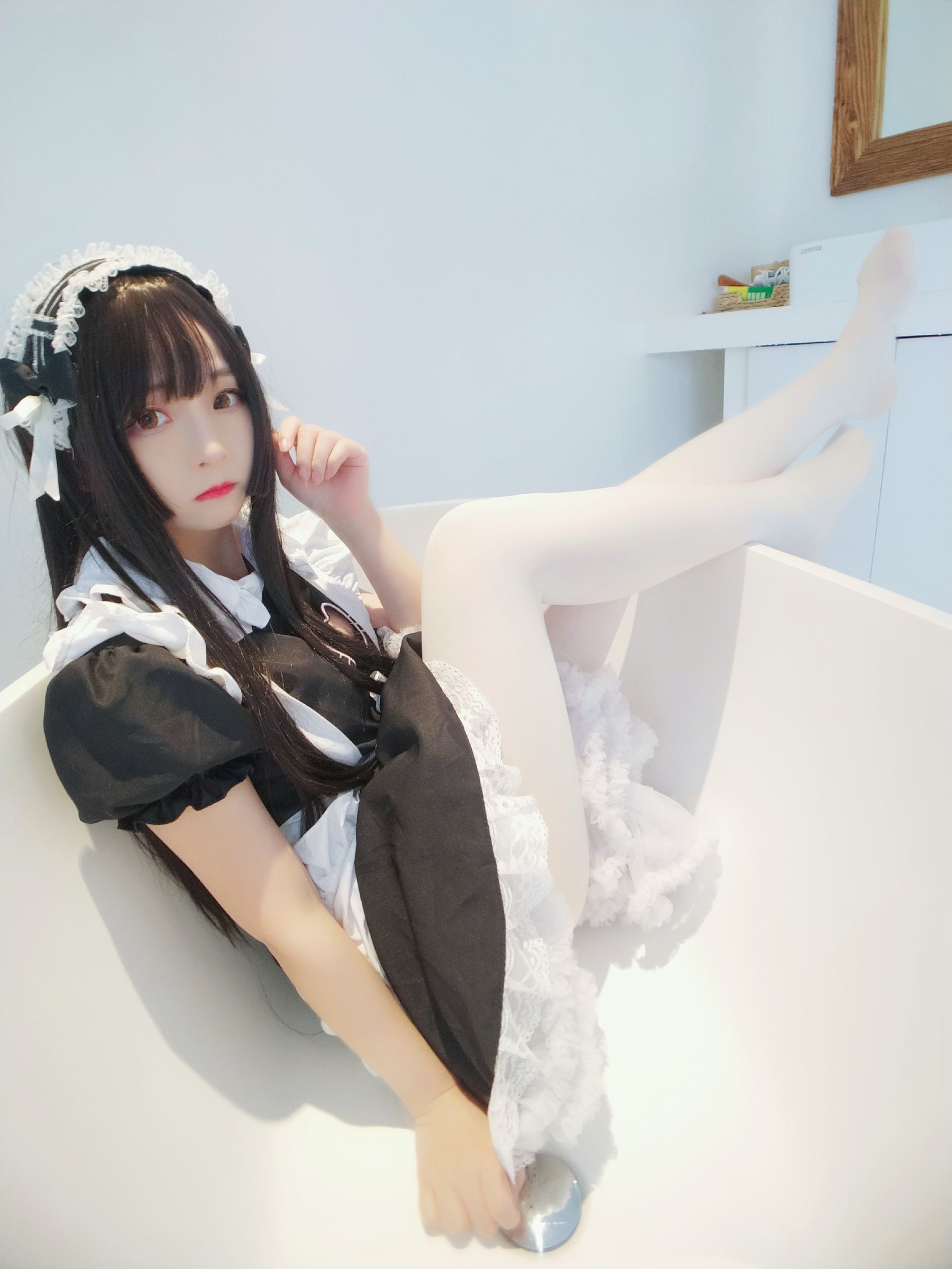 二次元美女古川kagura 黑白女仆-图13