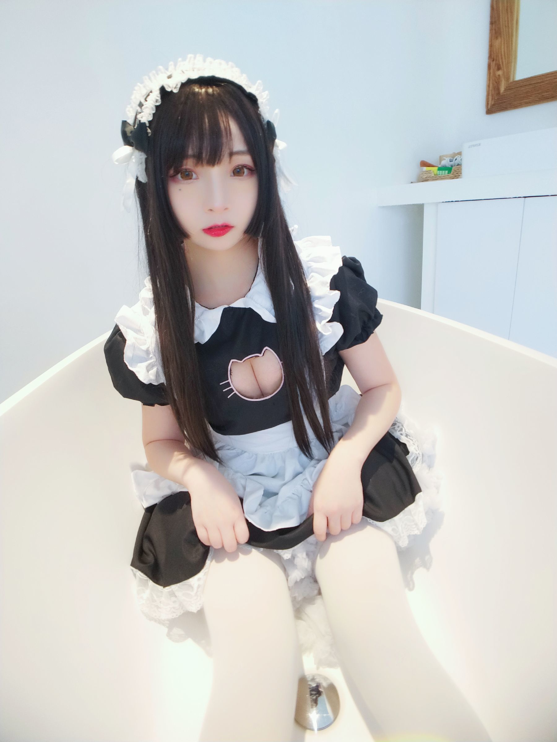 二次元美女古川kagura 黑白女仆-图16