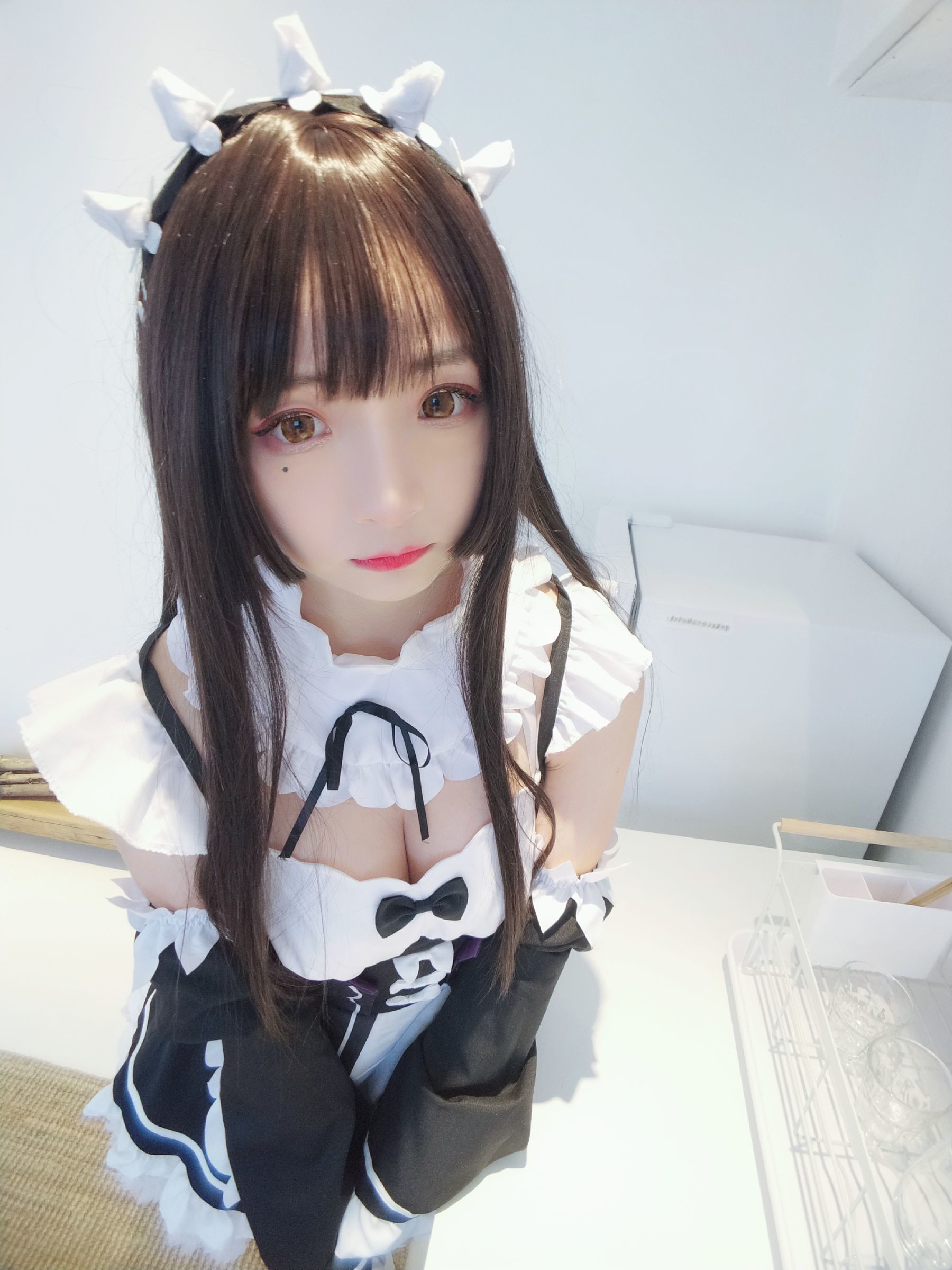 二次元美女古川kagura 黑白女仆-图23